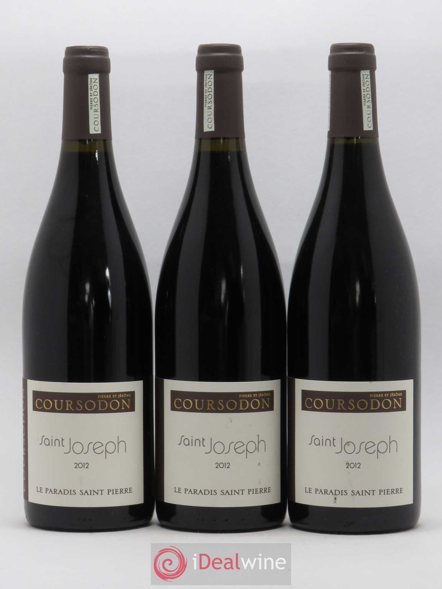 Saint-Joseph Le Paradis Saint-Pierre Pierre et Jérôme Coursodon 2012 - Lot de 3 bouteilles - 0
