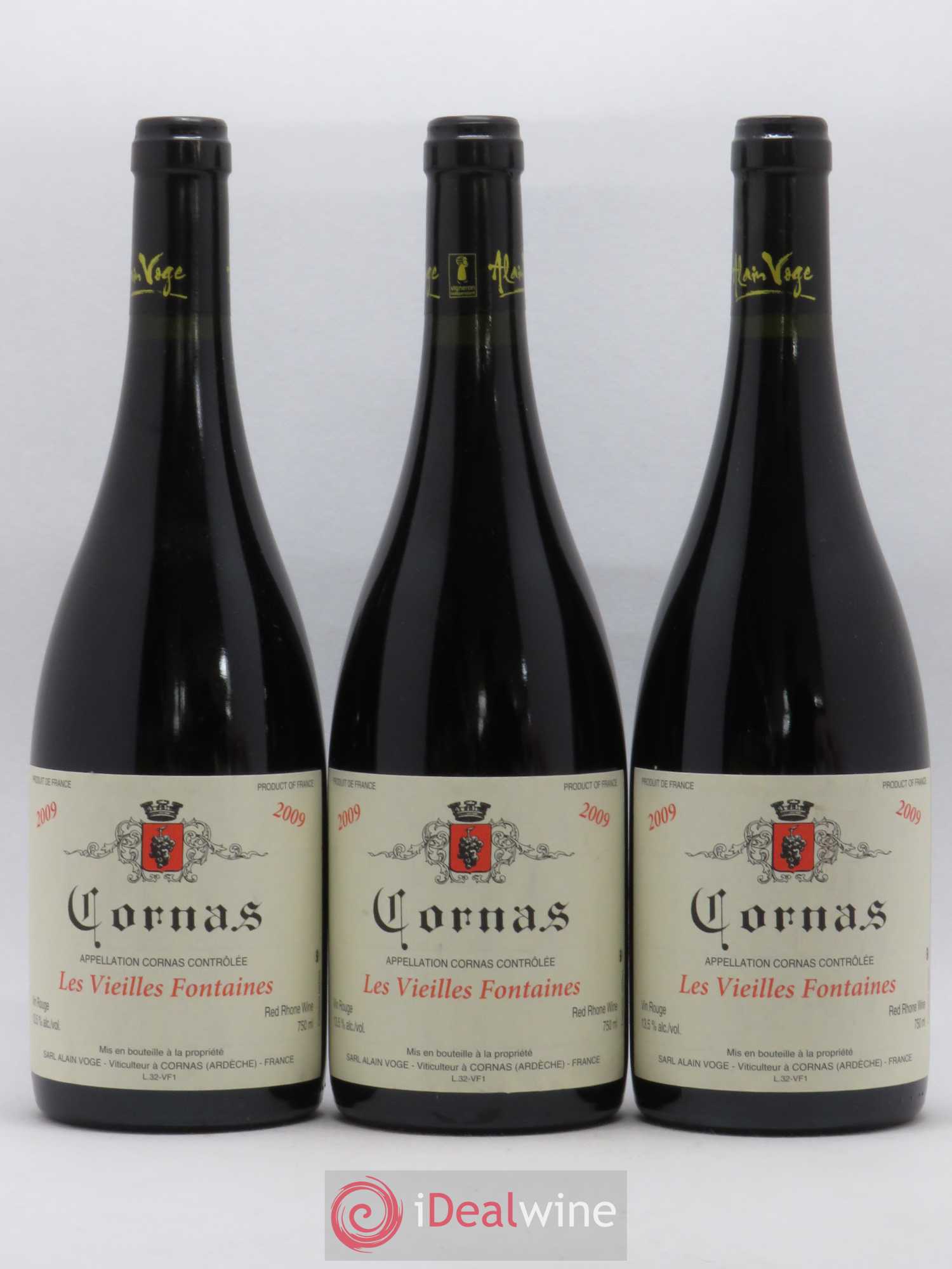Cornas Les Vieilles Fontaines Alain Voge (Domaine) 2009 - Lot de 3 bouteilles - 0
