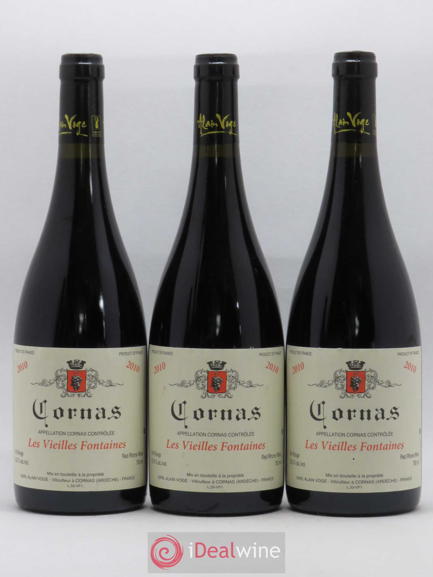 Cornas Les Vieilles Fontaines Alain Voge (Domaine) 2010 - Lot de 3 bouteilles - 0