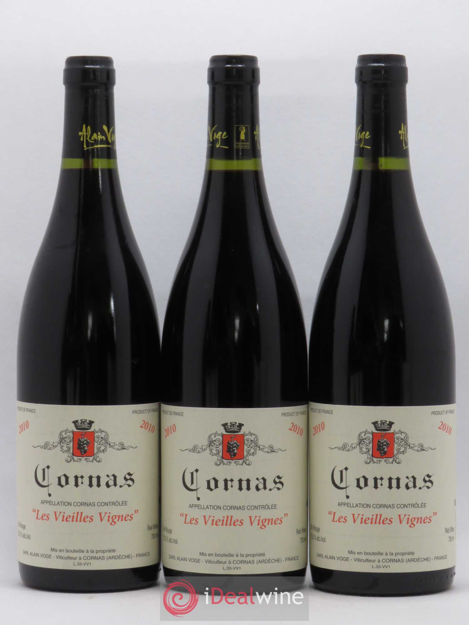 Cornas Les Vieilles Vignes Alain Voge (Domaine) 2010 - Lot de 3 bouteilles - 0