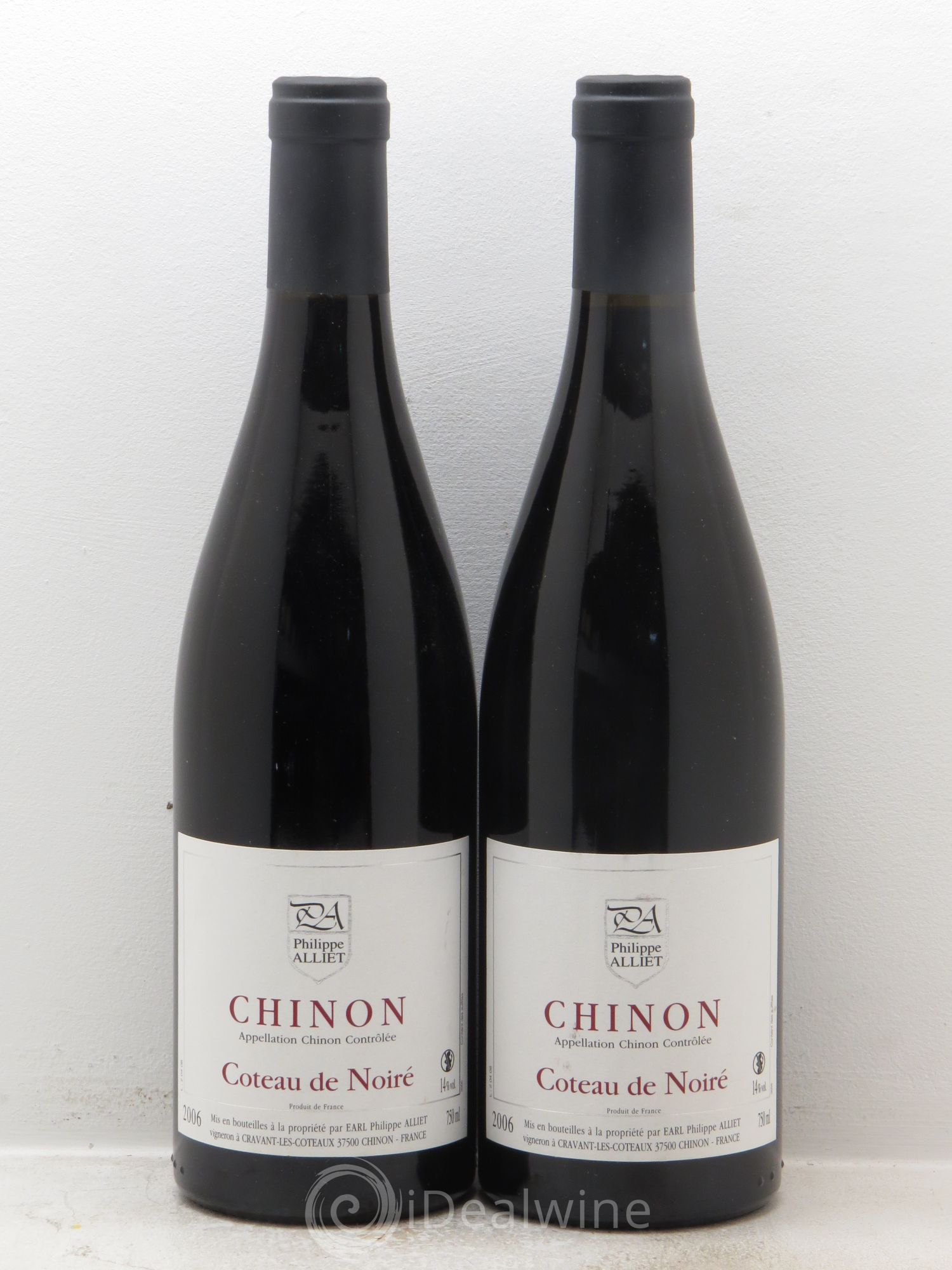 Chinon Coteau de Noiré Philippe Alliet 2006 - Lot de 2 bouteilles - 0
