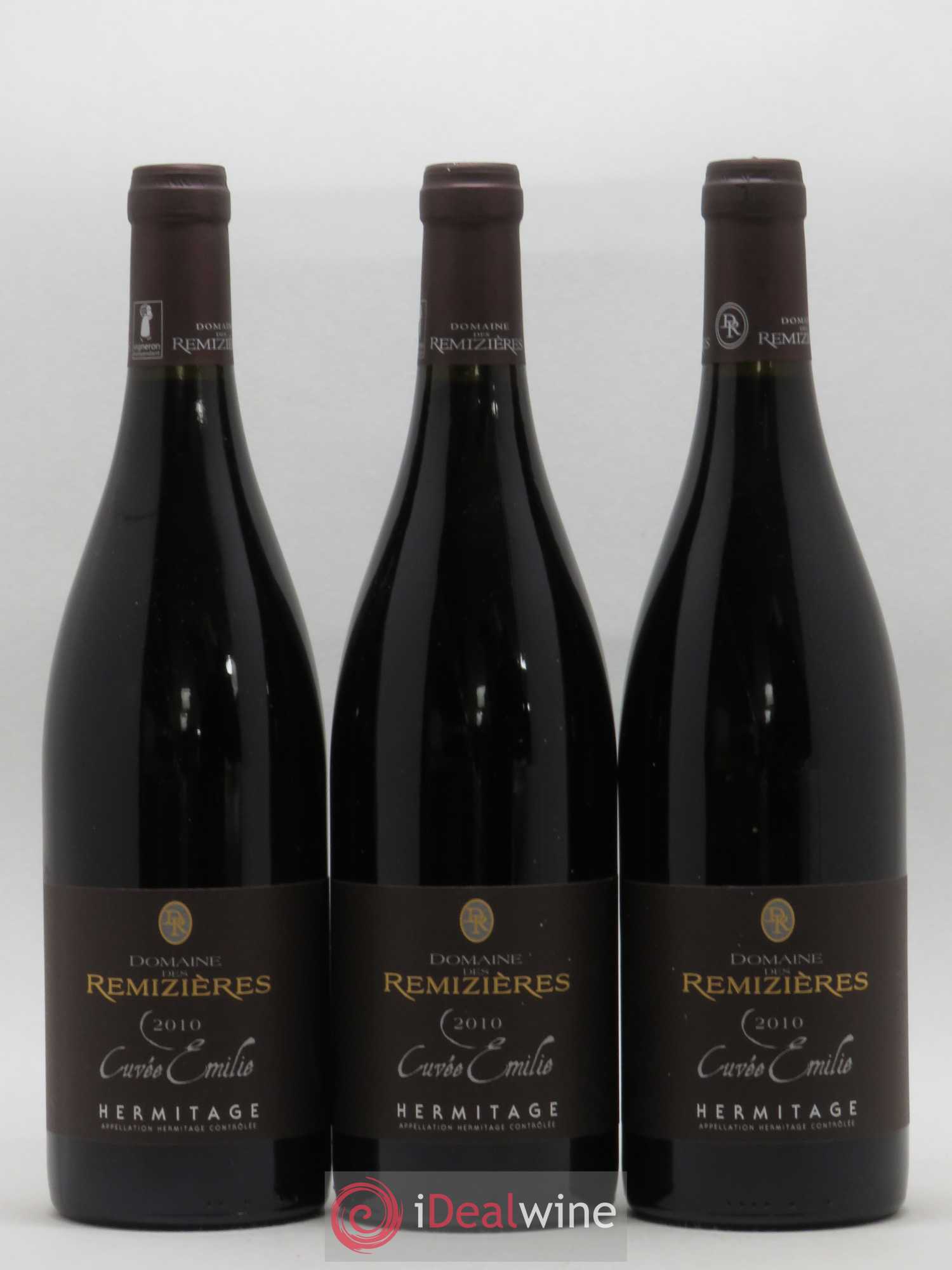 Hermitage Cuvée Emilie Rémizières (Domaine des) 2010 - Lotto di 3 bottiglie - 0