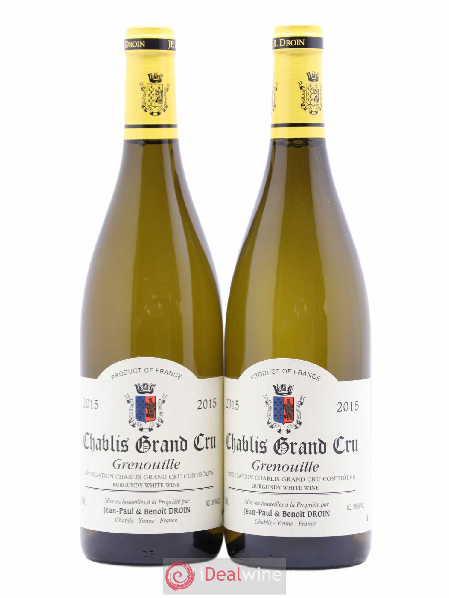Chablis Grand Cru Grenouilles Jean-Paul & Benoît Droin (Domaine) 2015 - Lot de 2 bouteilles - 0