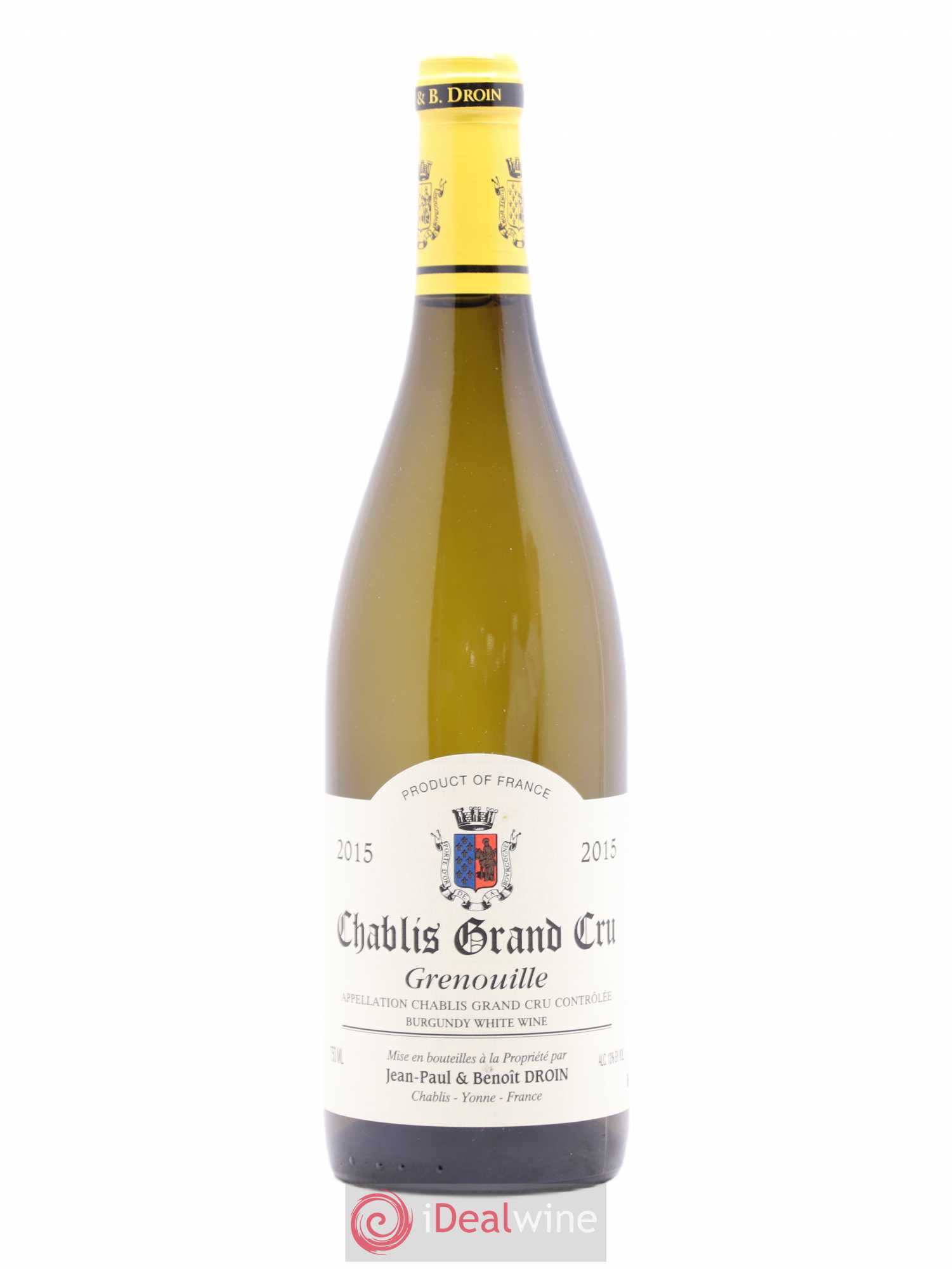 Chablis Grand Cru Grenouilles Jean-Paul & Benoît Droin (Domaine) 2015 - Lot de 1 bouteille - 0