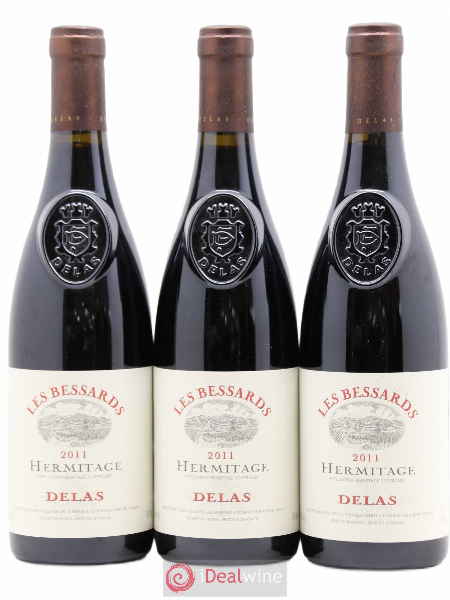 Hermitage Les Bessards Delas Frères 2011 - Lot de 3 bouteilles - 0
