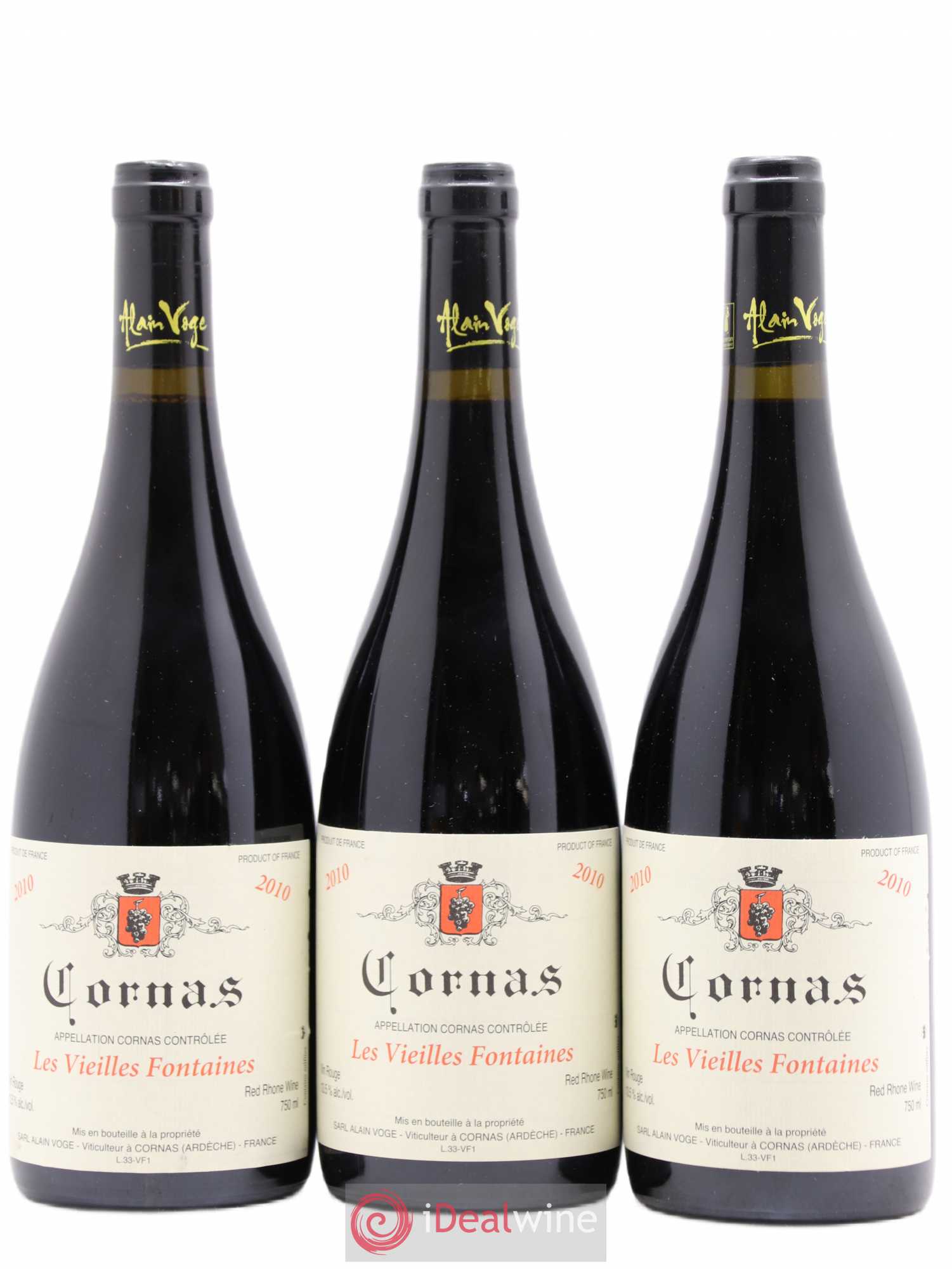 Cornas Les Vieilles Fontaines Alain Voge (Domaine) 2010 - Lot de 3 bouteilles - 0