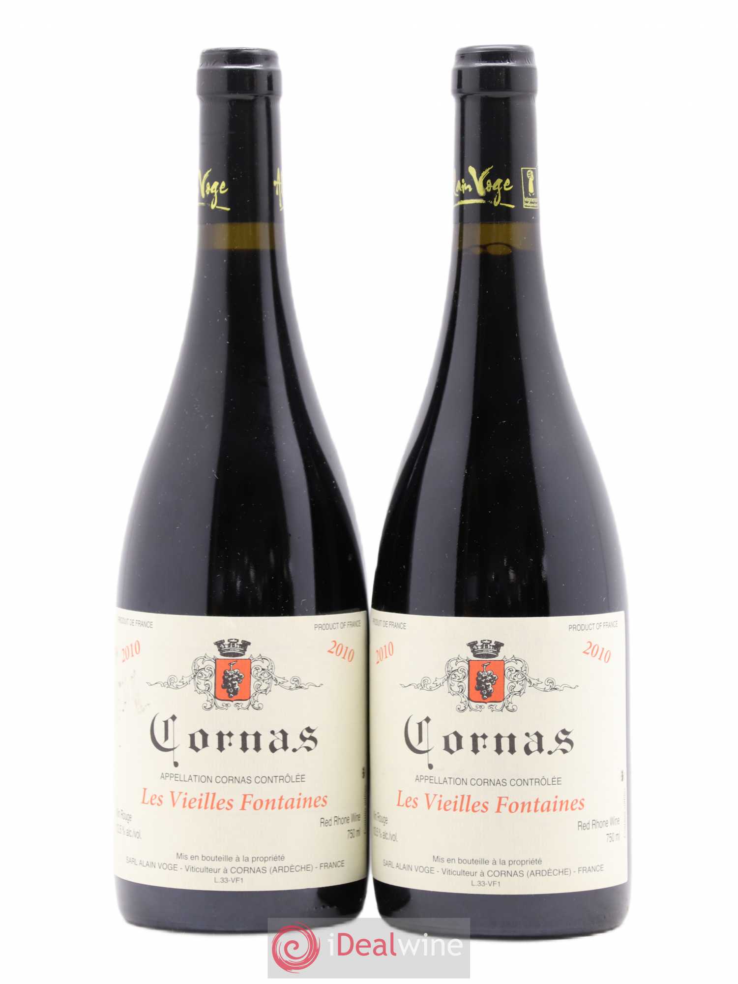 Cornas Les Vieilles Fontaines Alain Voge (Domaine) 2010 - Lot de 2 bouteilles - 0