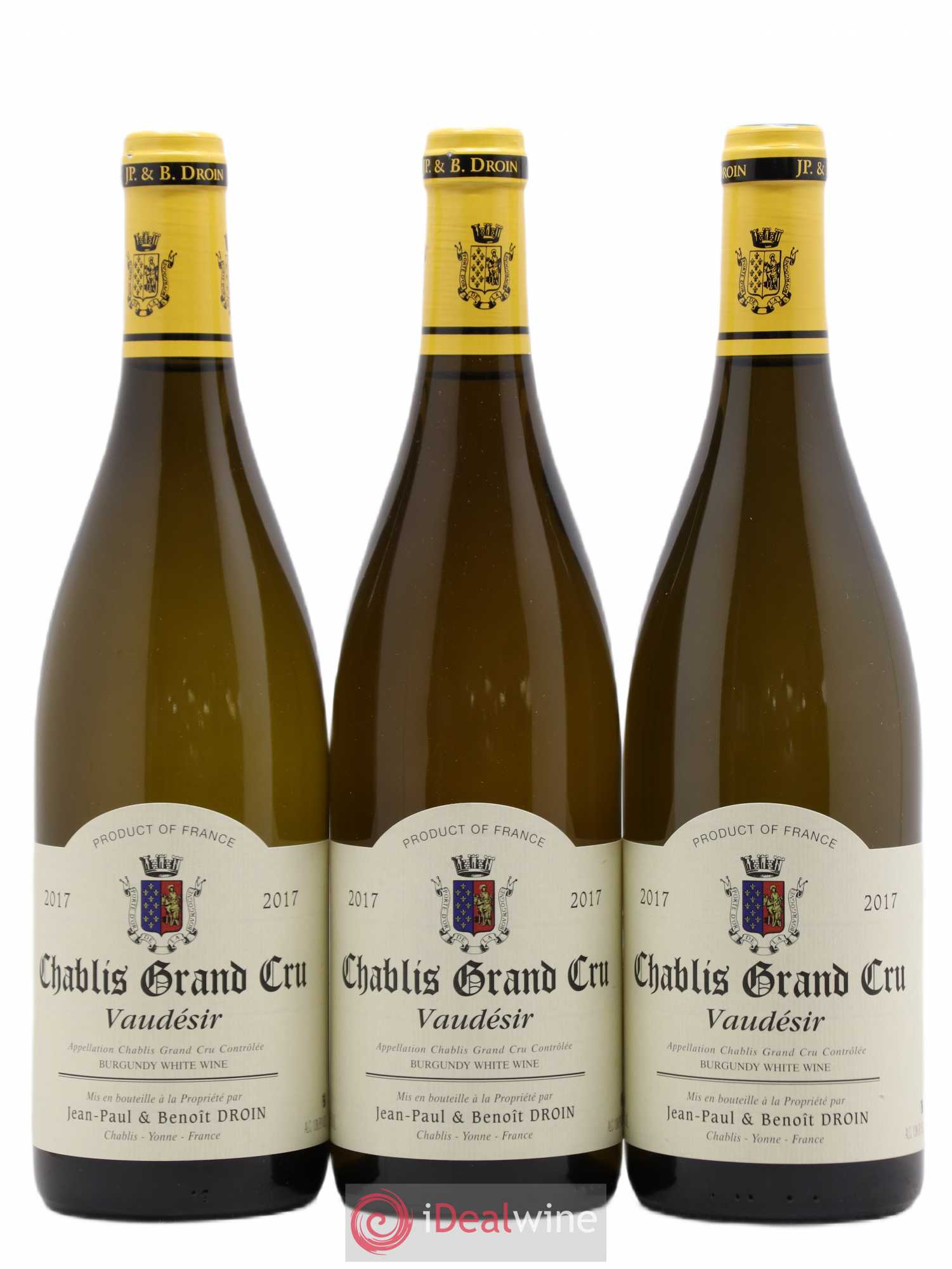 Chablis Grand Cru Vaudésir Jean-Paul & Benoît Droin (Domaine) 2017 - Lot de 3 bouteilles - 0