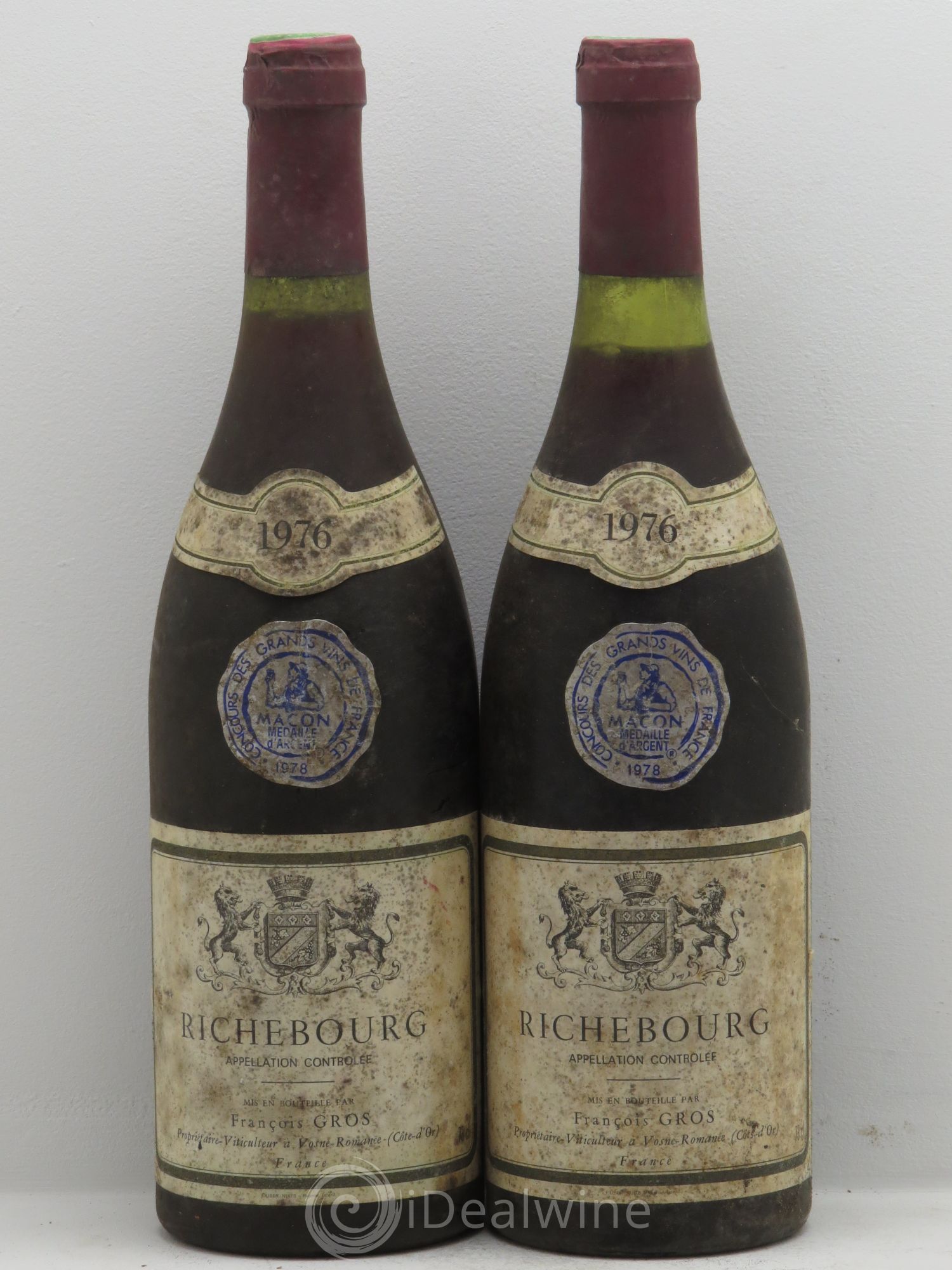 Richebourg Grand Cru François Gros 1976 - Lot de 2 bouteilles - 0