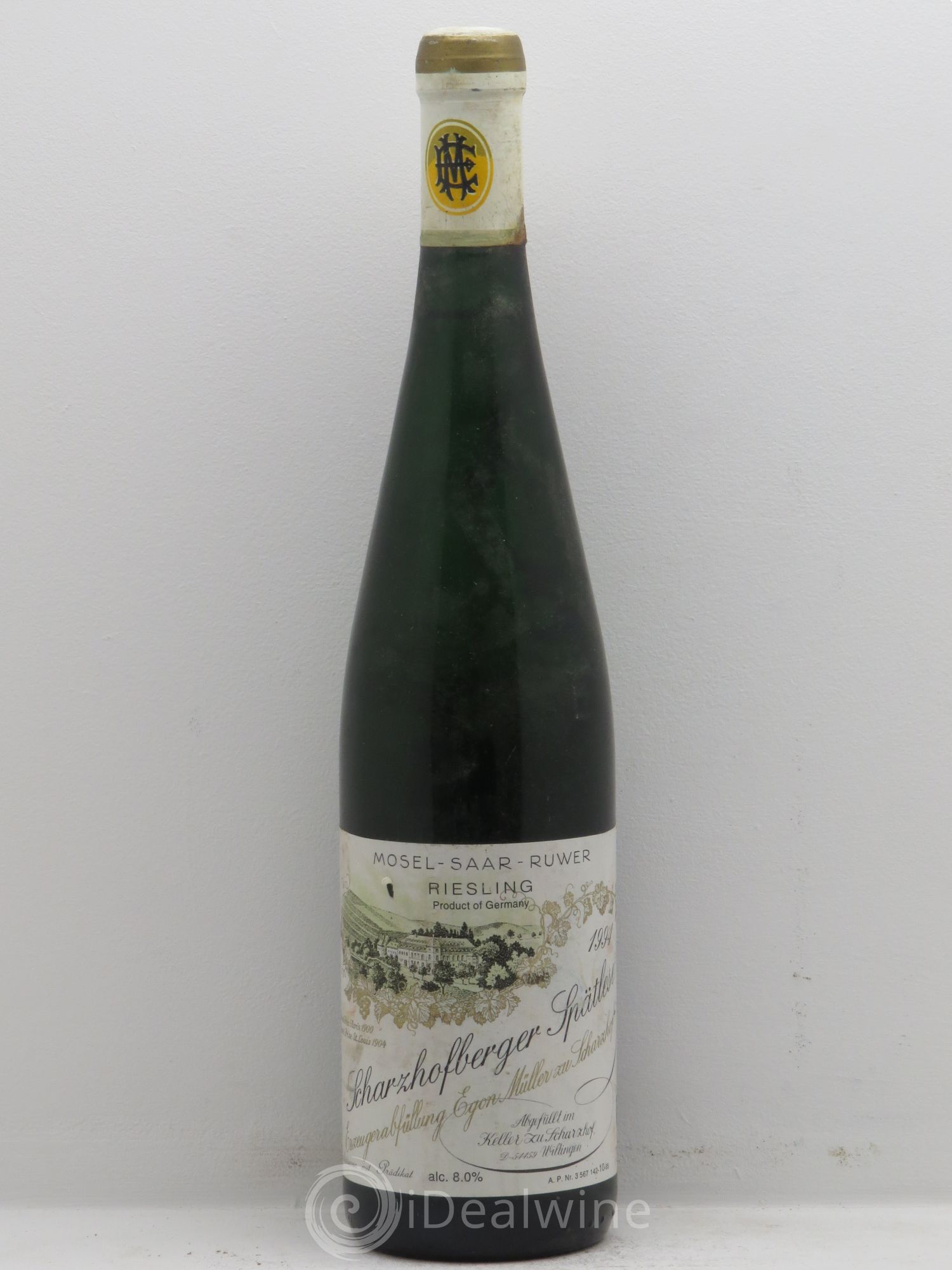 Riesling Scharzhohberger Spatlese Egon Muller 1994 - Posten von 1 Flasche - 0