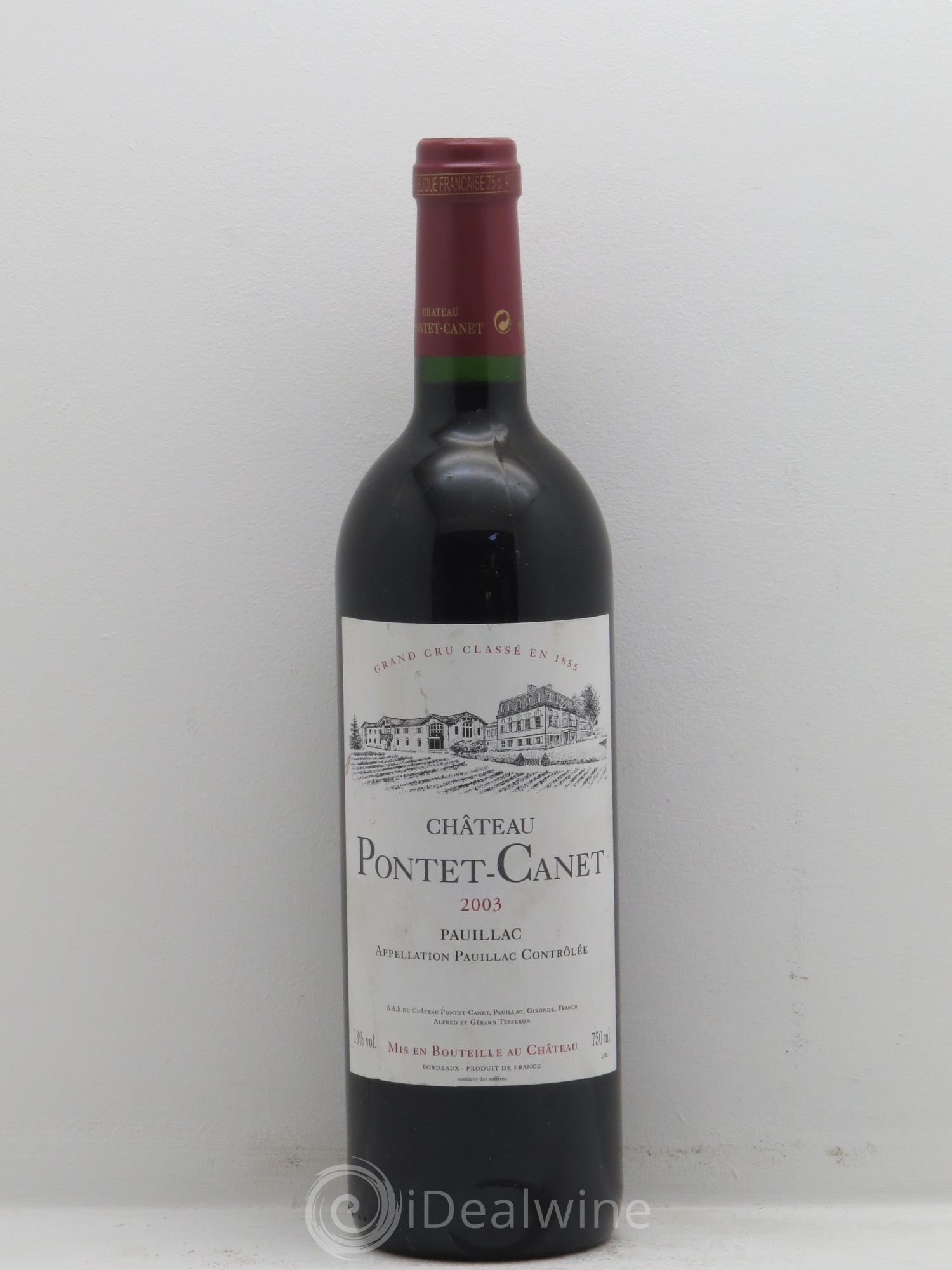 Château Pontet Canet 5ème Grand Cru Classé 2003 - Lot de 1 bouteille - 0