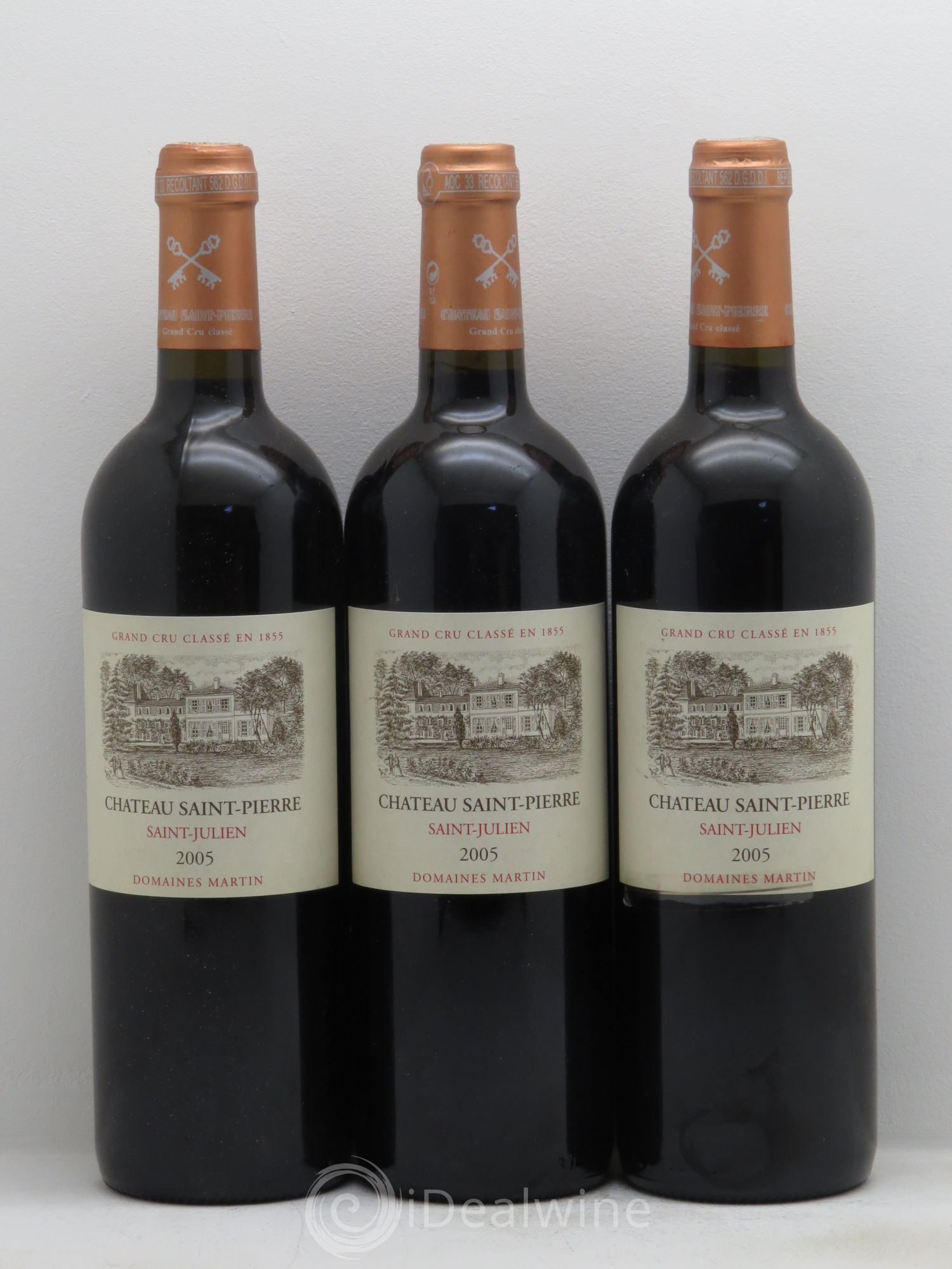 Château Saint-Pierre 4ème Grand Cru Classé 2005 - Lot de 3 bouteilles - 0
