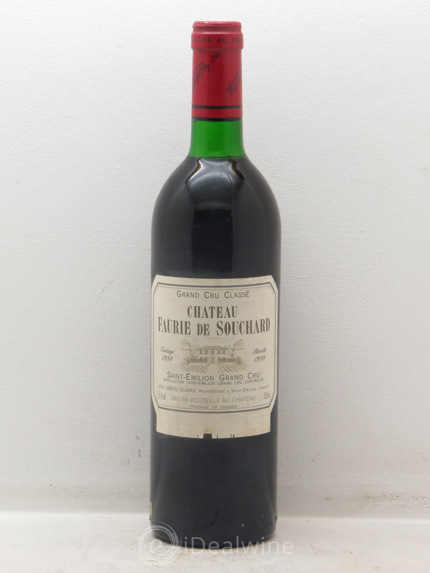 Château Faurie de Souchard Grand Cru Classé 1988 - Lot de 1 bouteille - 0