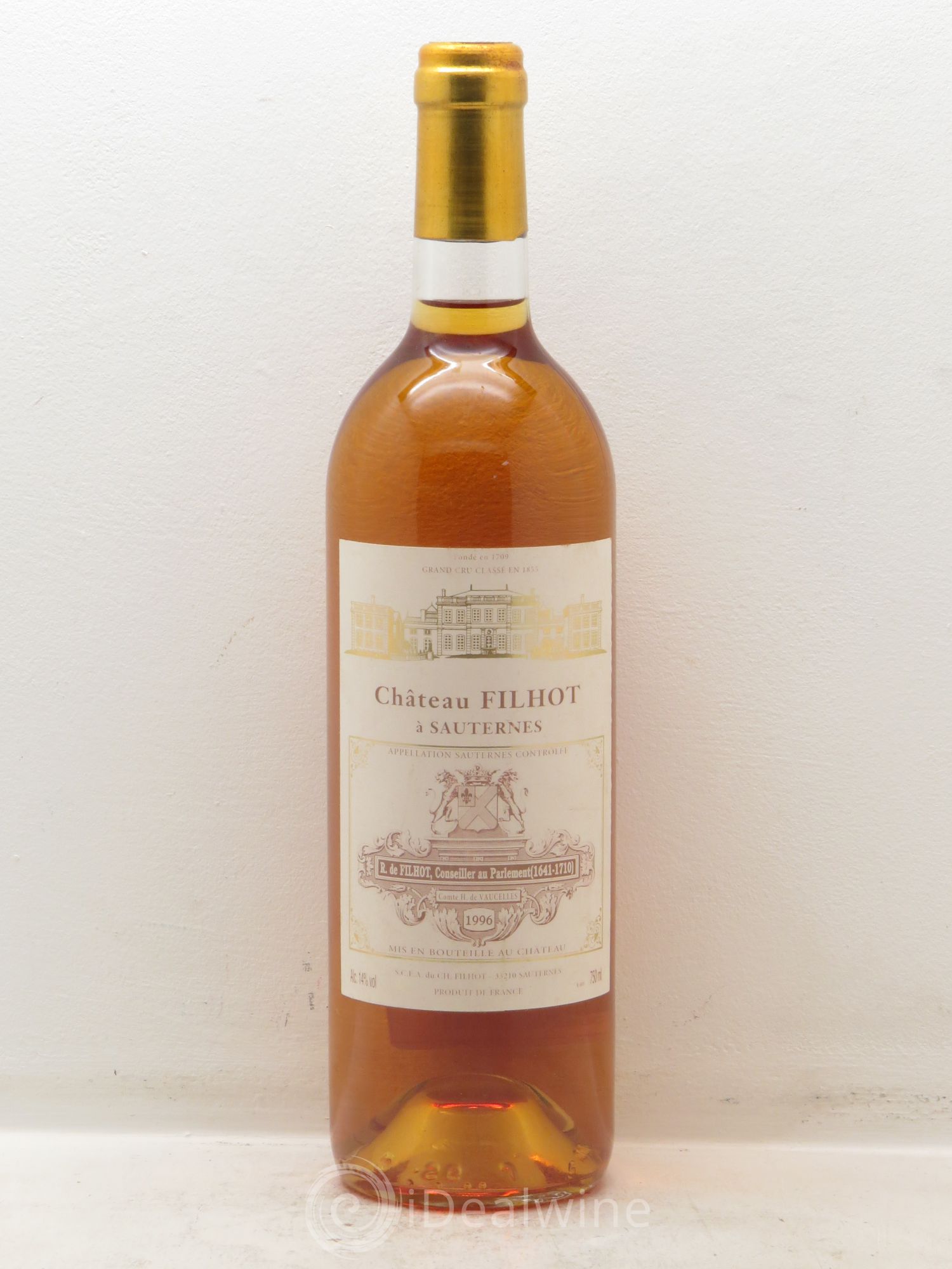 Château Filhot 2ème Grand Cru Classé 1996 - Lotto di 1 bottiglia - 0