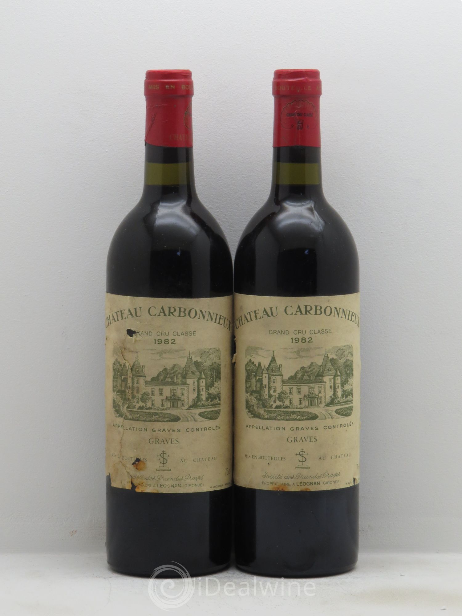 Château Carbonnieux Cru Classé de Graves 1982 - Lot de 2 bouteilles - 0