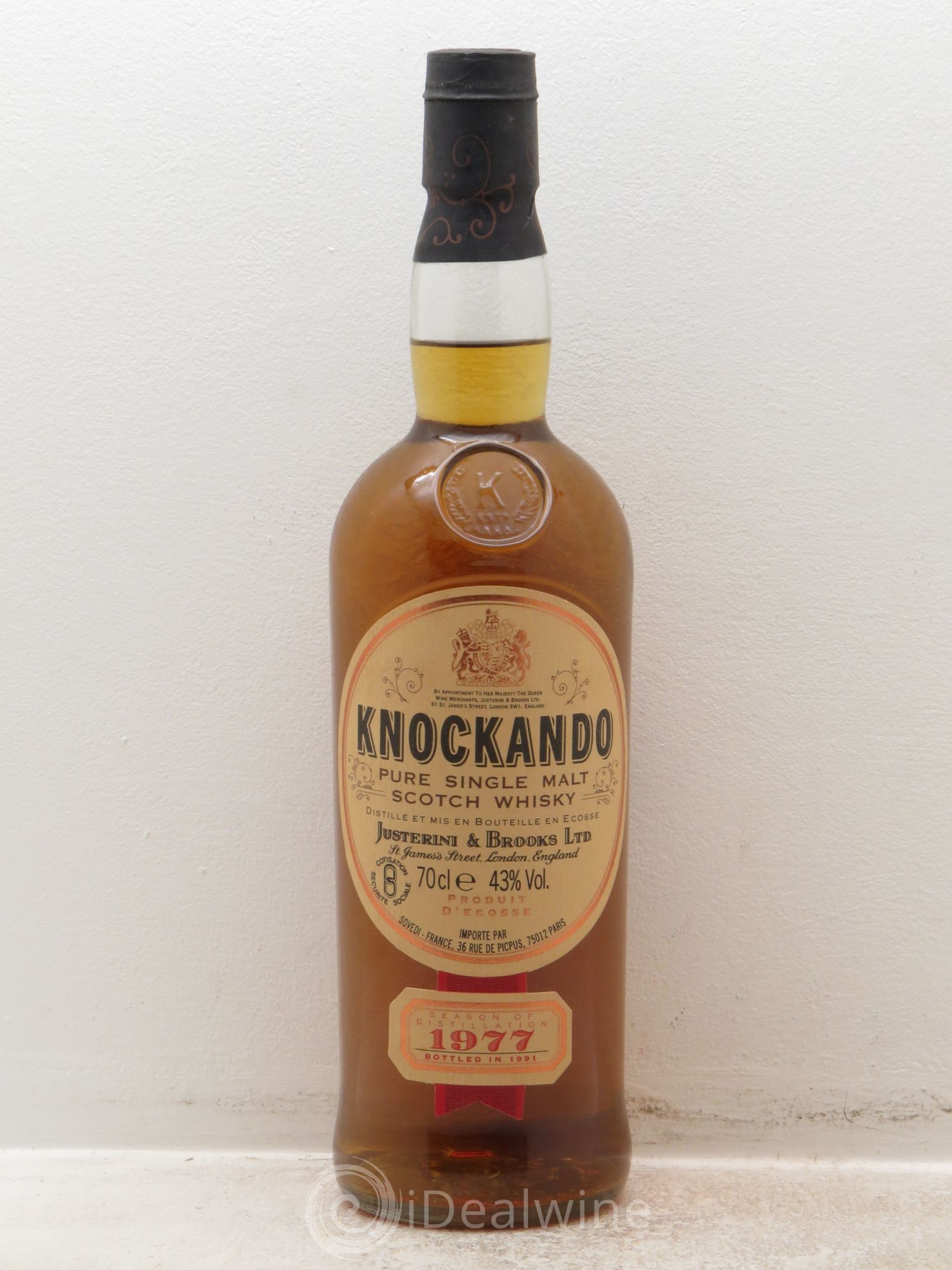 Whisky Pure single malt Scotch Whisky Knockando 70cl 43° 1977 - Posten von 1 Flasche - 0