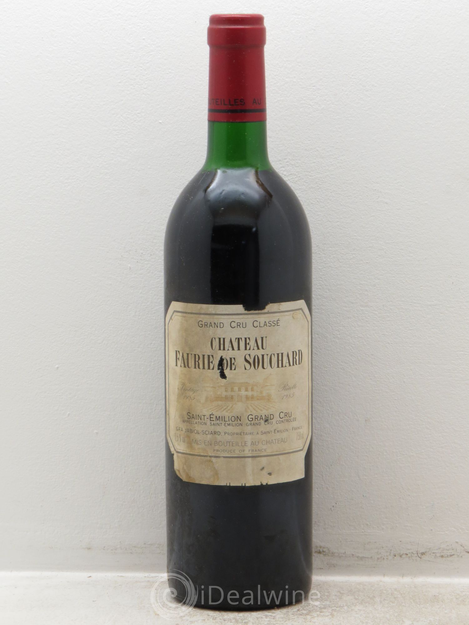 Château Faurie de Souchard Grand Cru Classé 1985 - Lot de 1 bouteille - 0