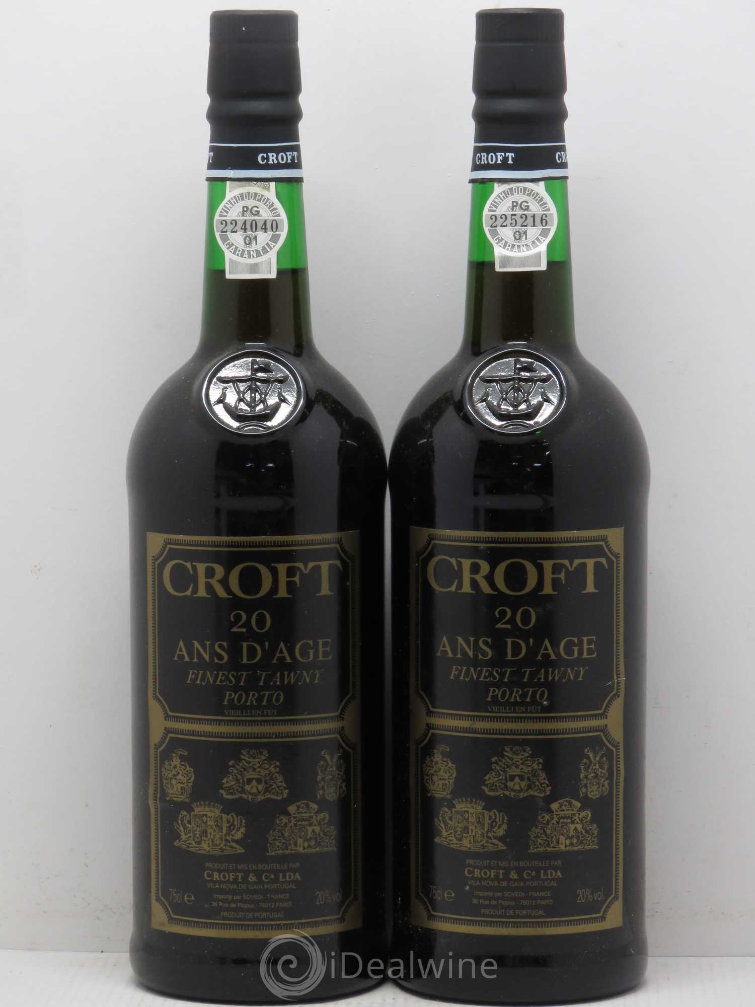 Porto Croft The Fladgate Partnership Croft 20 ans d'Age - Posten von 2 Flaschen - 0