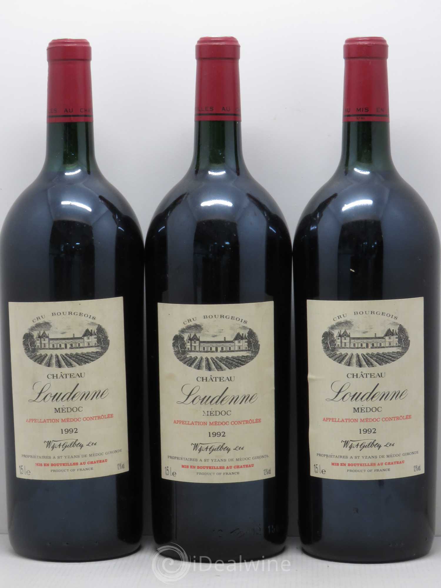 Château Loudenne Cru Bourgeois 1992 - Lot de 3 magnums - 0
