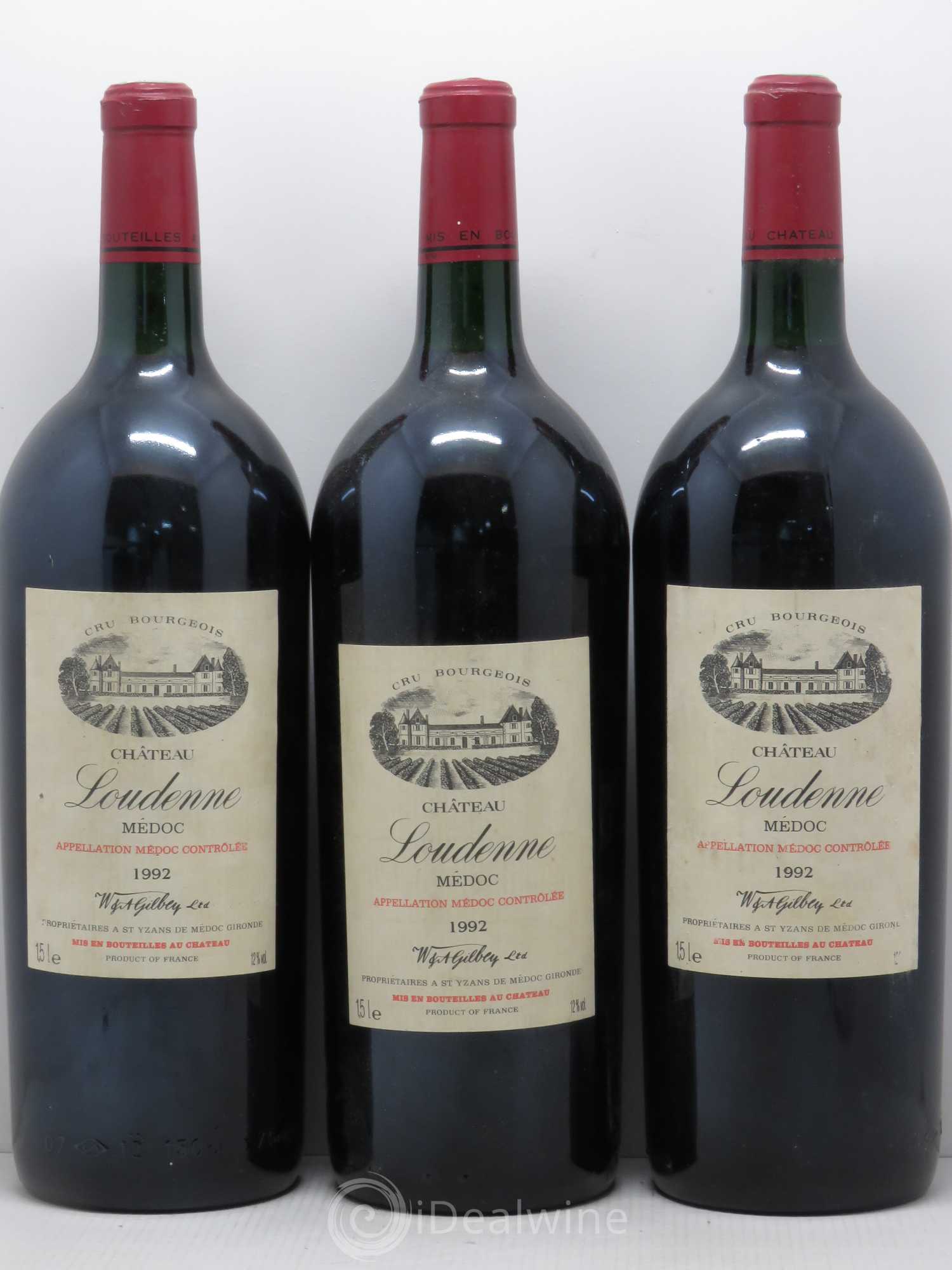 Château Loudenne Cru Bourgeois 1992 - Lot de 3 magnums - 0