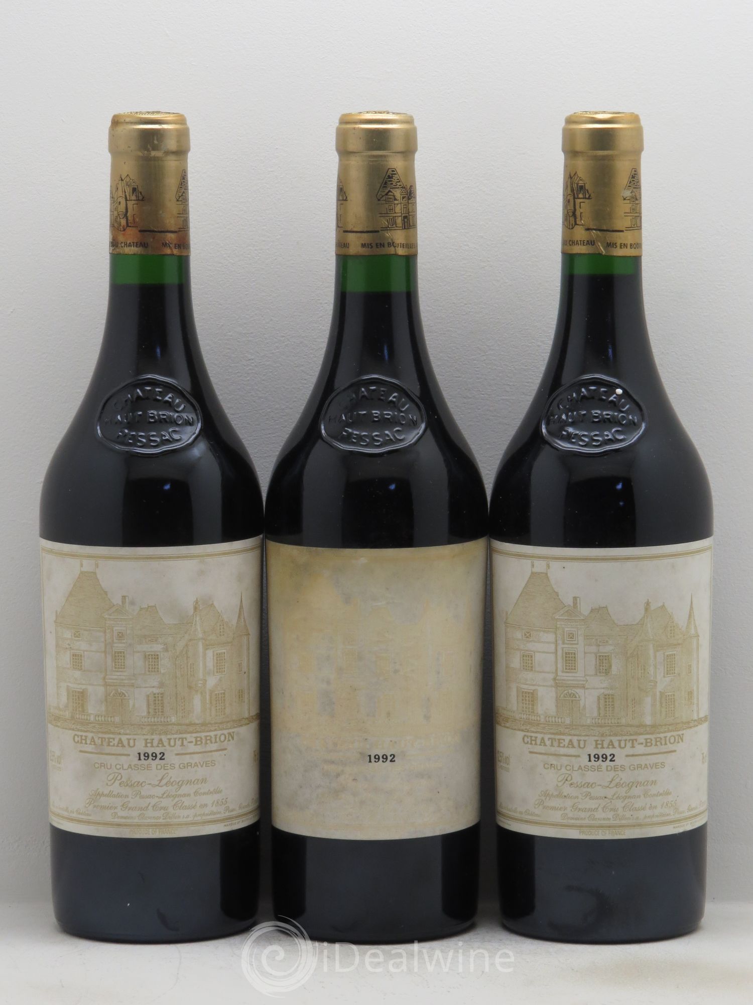 Château Haut Brion 1er Grand Cru Classé 1992 - Lot de 3 bouteilles - 0