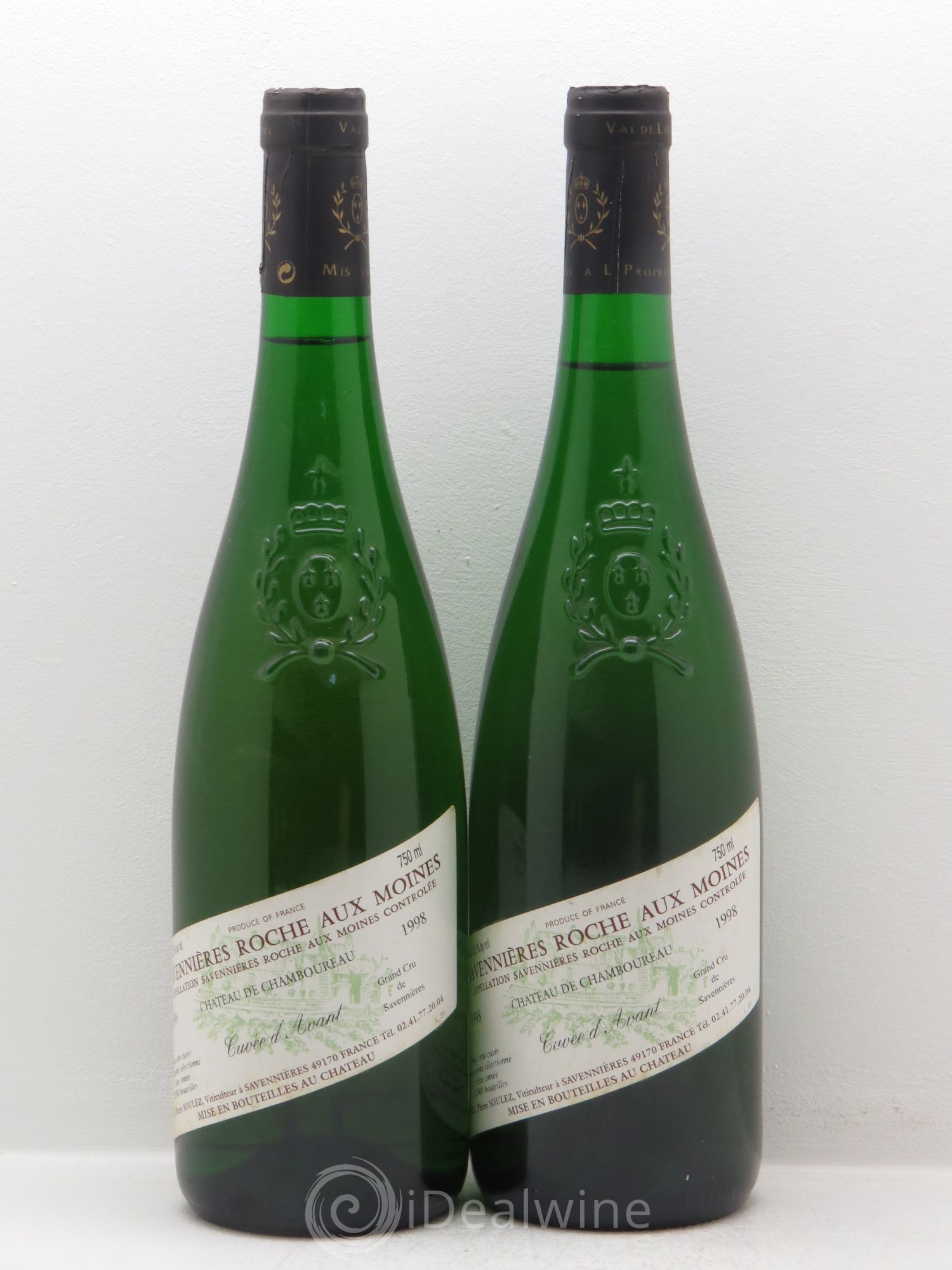 Savennières Roche aux Moines Cuvée d'Avant - Château de Chamboureau 1998 - Posten von 2 Flaschen - 0