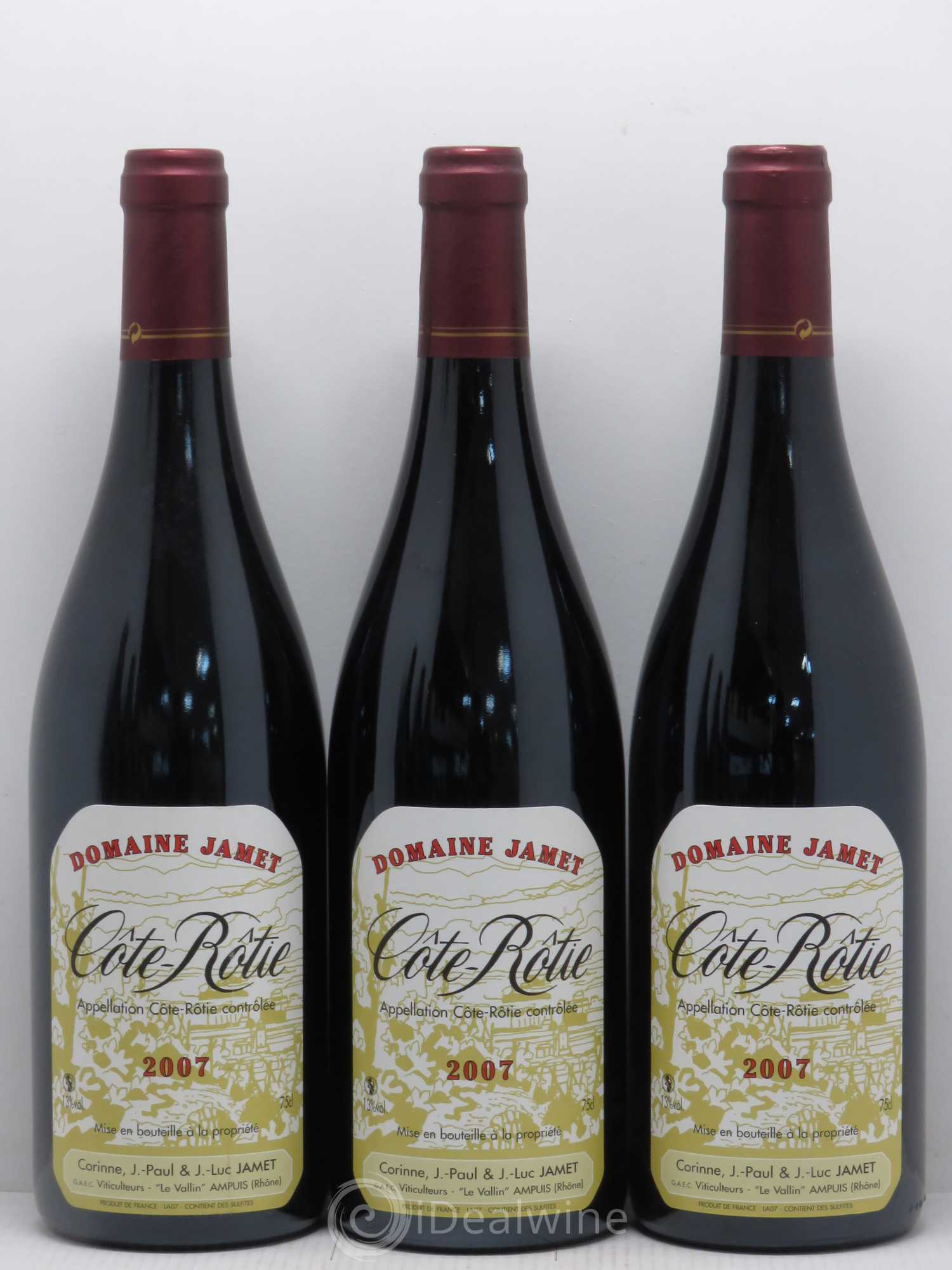 Côte-Rôtie Jamet (Domaine) 2007 - Lot de 3 bouteilles - 0