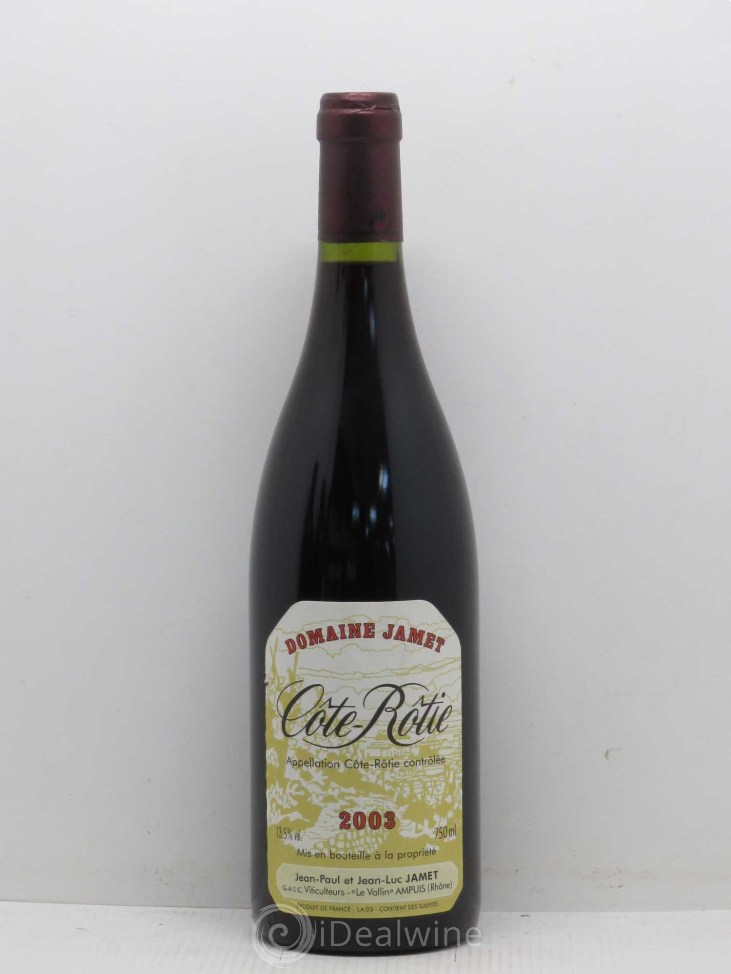 Côte-Rôtie Jamet (Domaine) 2003 - Lot de 1 bouteille - 0