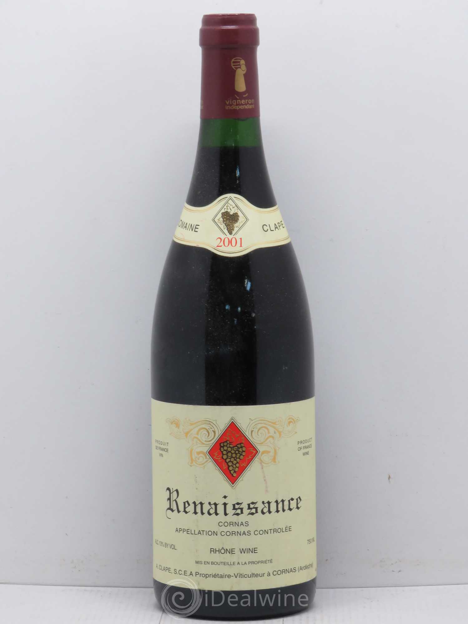 Cornas Renaissance Auguste Clape 2001 - Lot de 1 bouteille - 0
