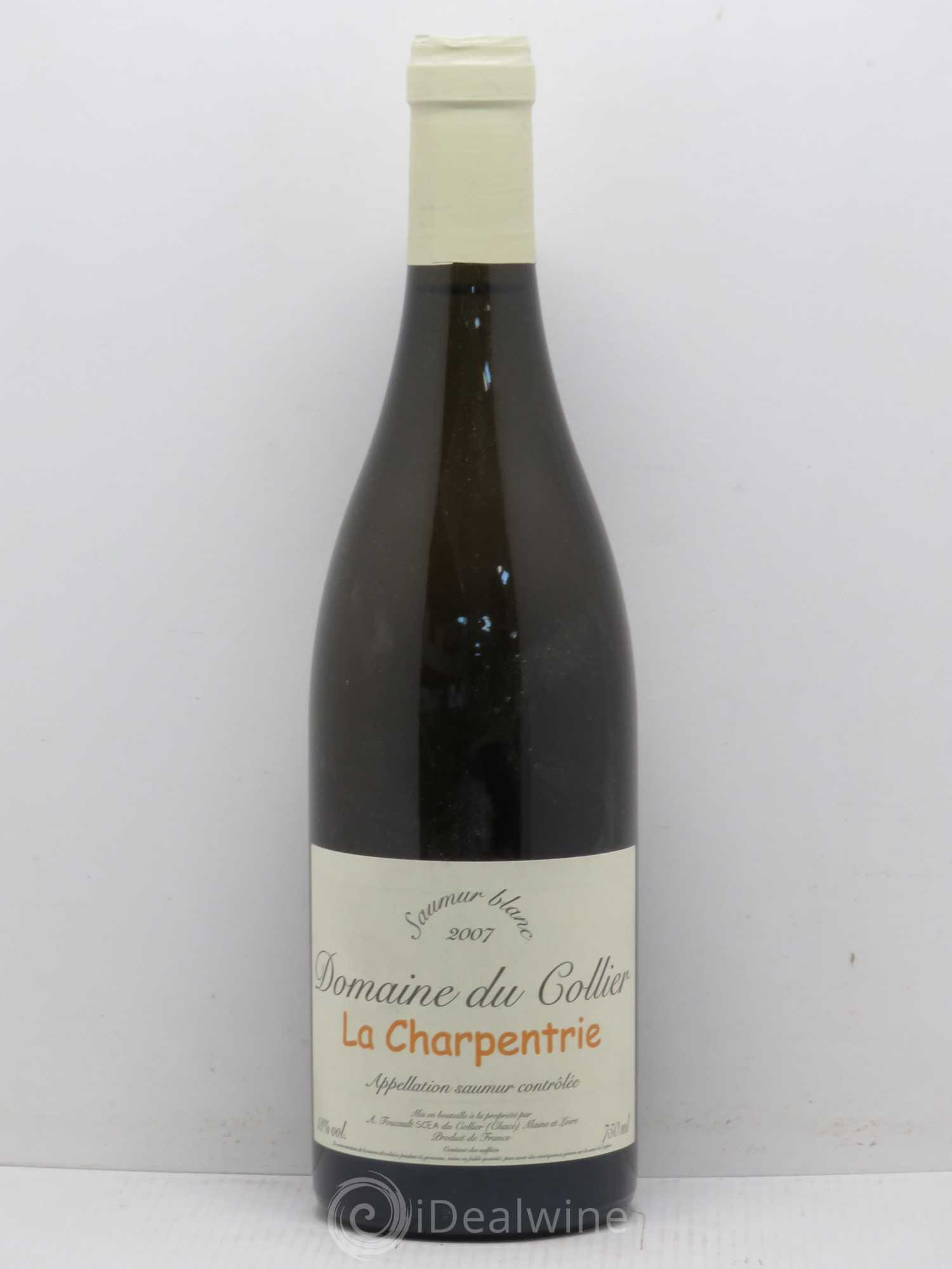 Saumur La Charpentrie Domaine du Collier 2007 - Lot de 1 bouteille - 0
