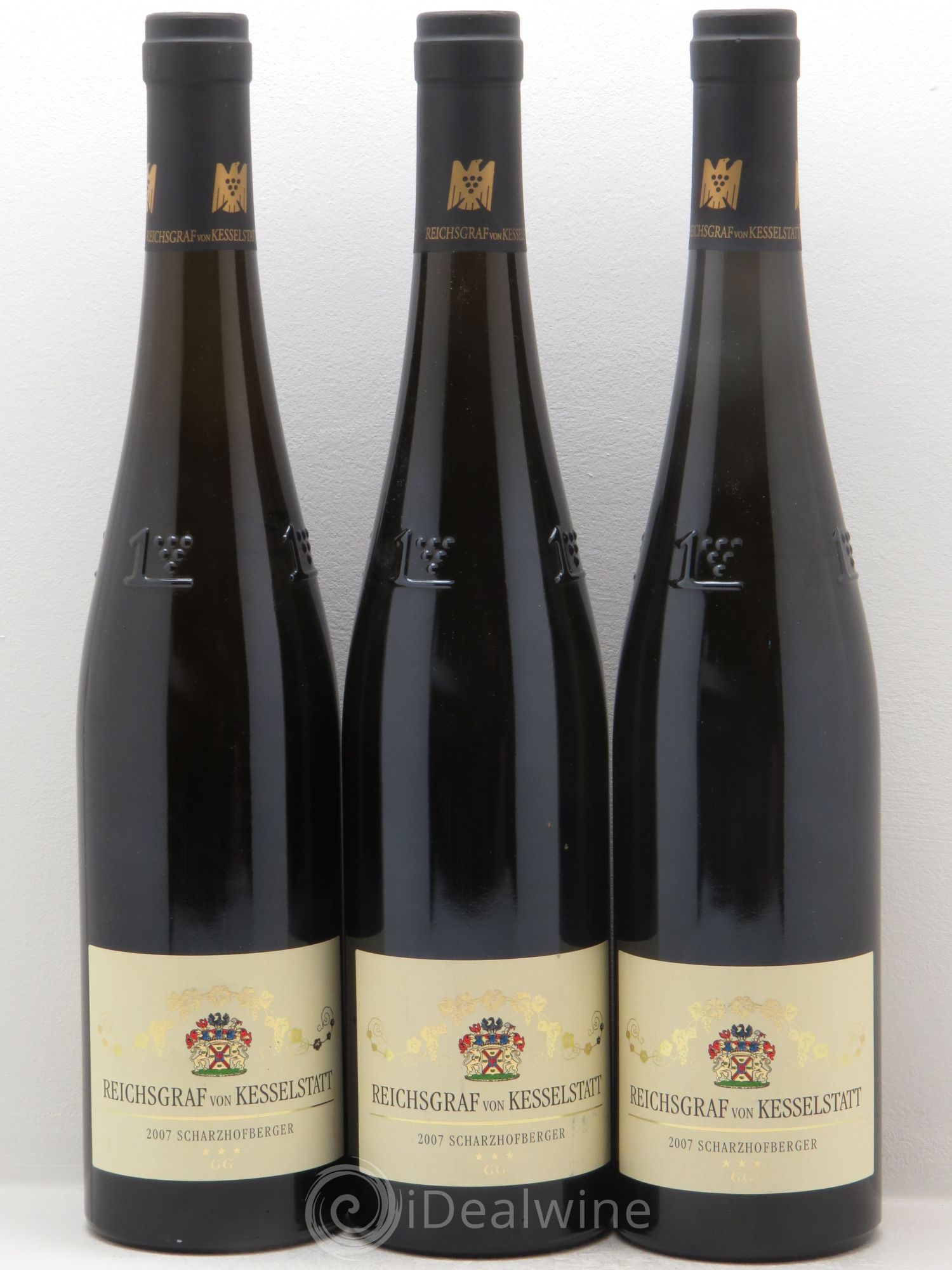 Riesling Weingut Riechgraff Von Kesselstatt Riesling Scharzhofberger 2007 - Lotto di 3 bottiglie - 0