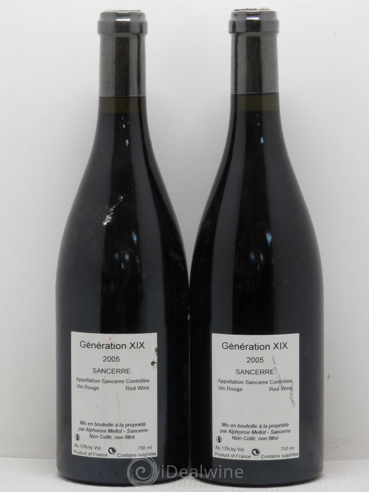 Sancerre Génération XIX Alphonse Mellot 2005 - Lot de 2 bouteilles - 1