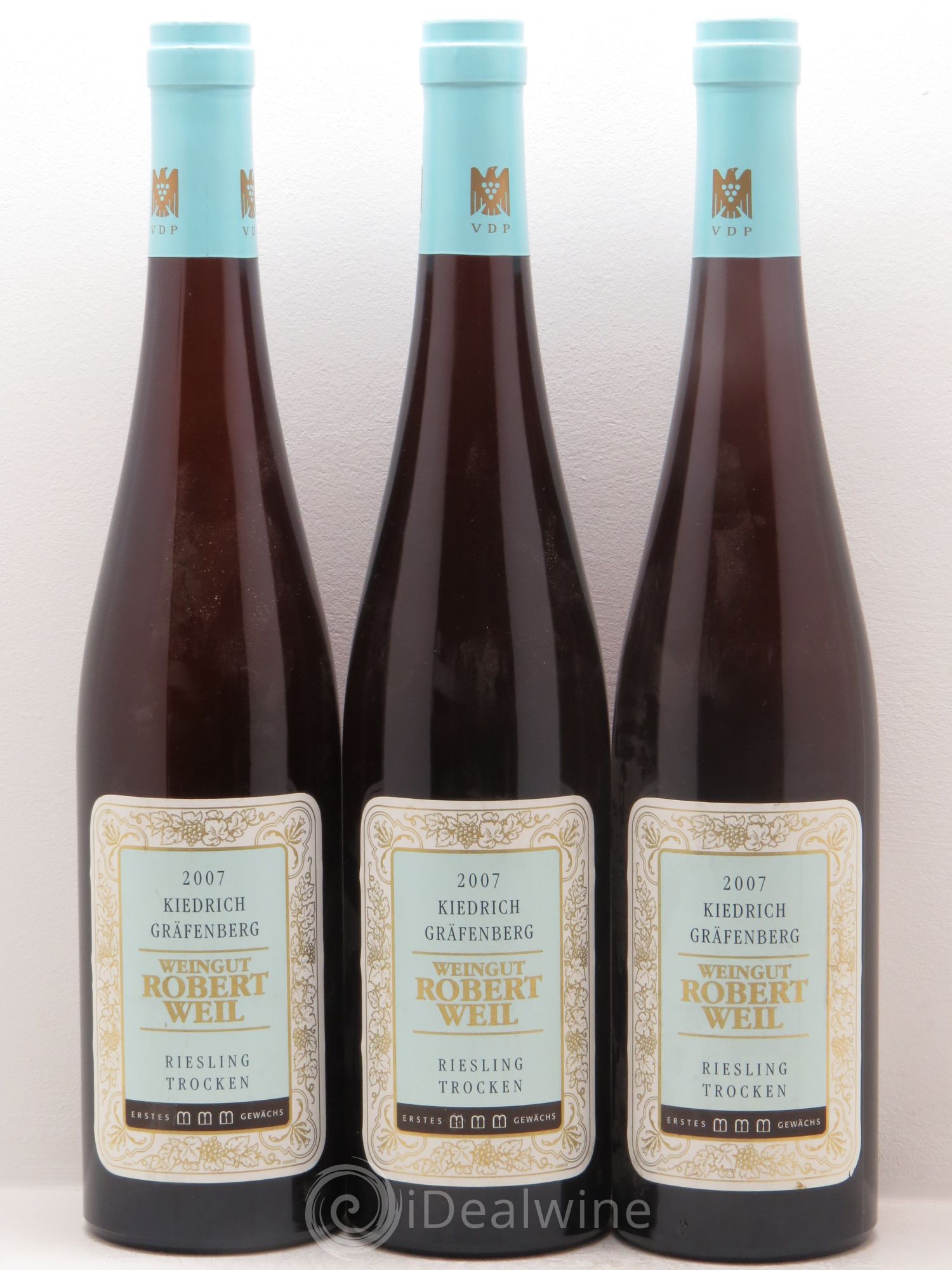 Riesling Weingut Robert Weil Riesling Kiedrich Grafenberg Trocken 2007 - Posten von 3 Flaschen - 0