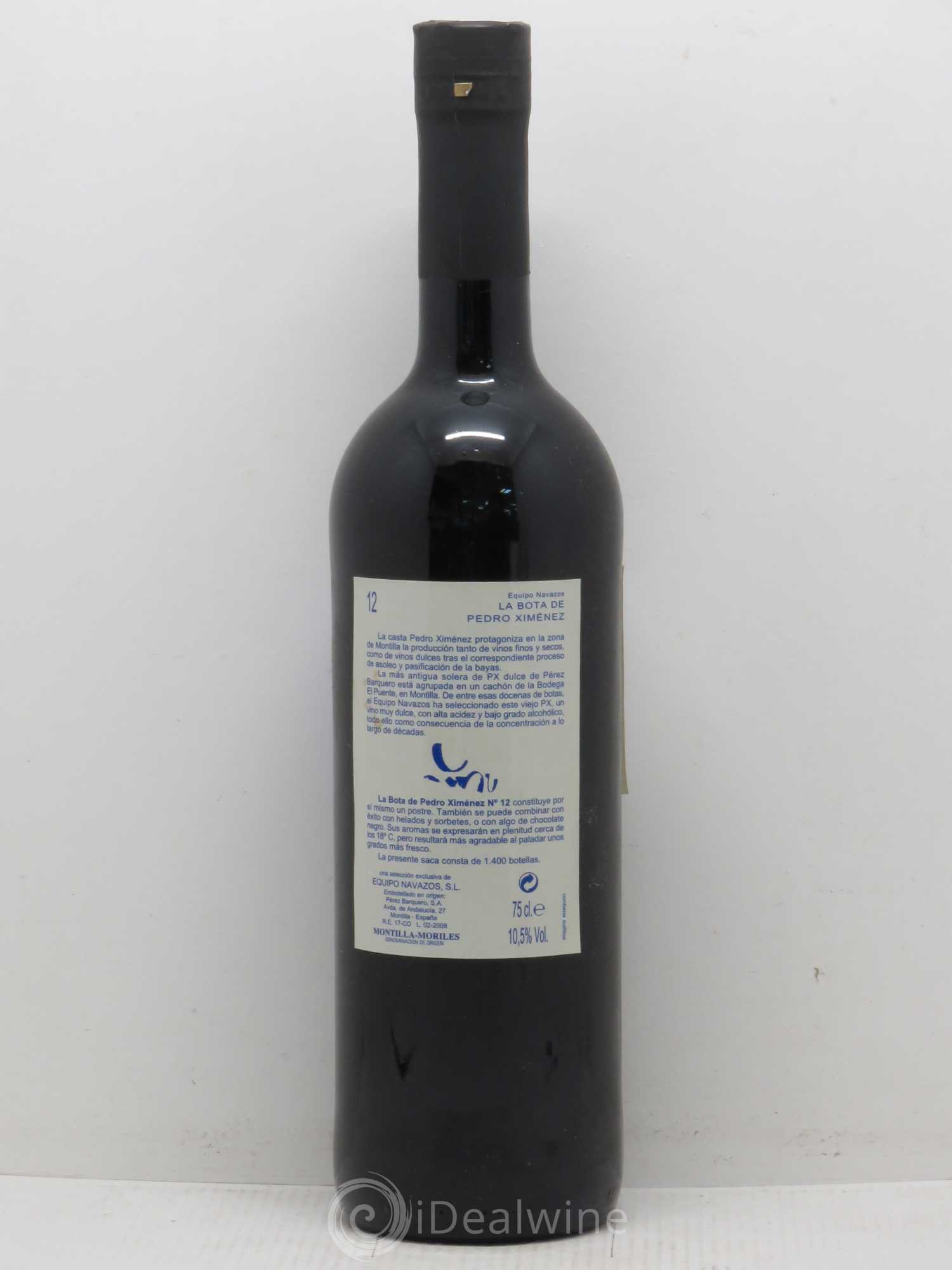 Espagne Equipo Navazos La bota de Pedro Ximenez N12 - Posten von 1 Flasche - 1