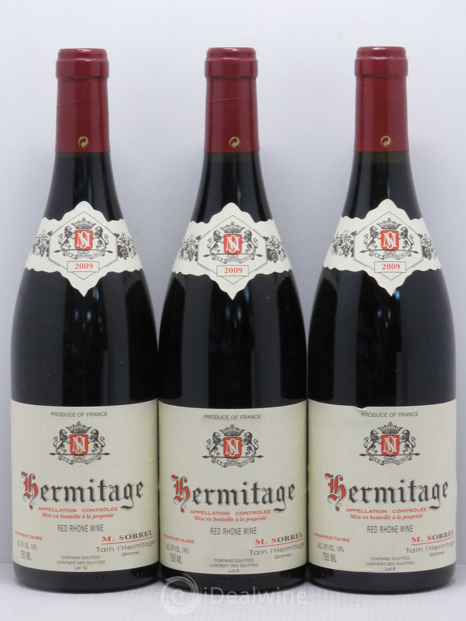Hermitage Marc Sorrel 2009 - Lot de 3 bouteilles - 0