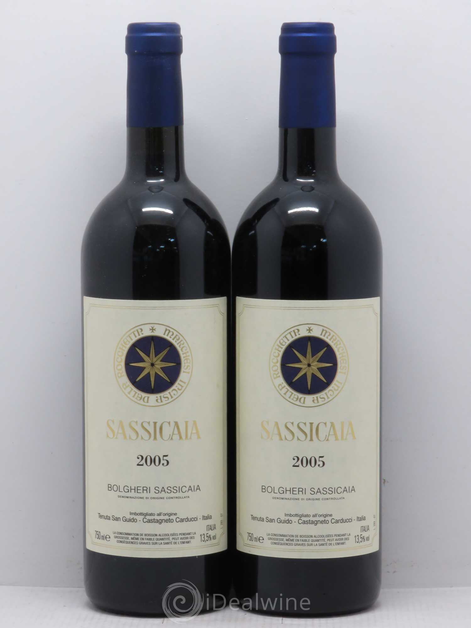 Bolgheri DOC Sassicaia Tenuta San Guido 2005 - Lot de 2 bouteilles - 0