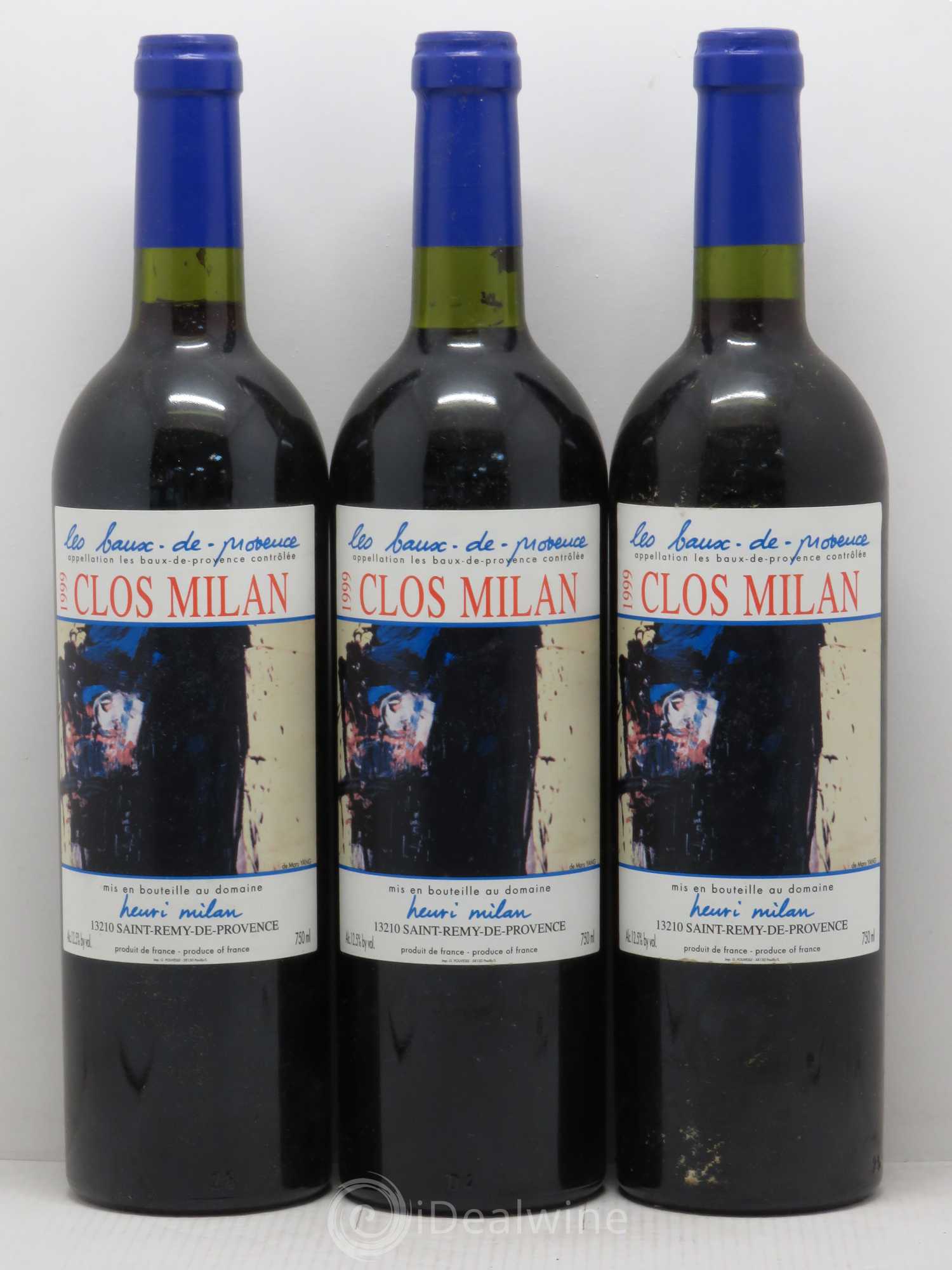 Baux de Provence Clos Milan Henri Milan 1999 - Lot de 3 bouteilles - 0