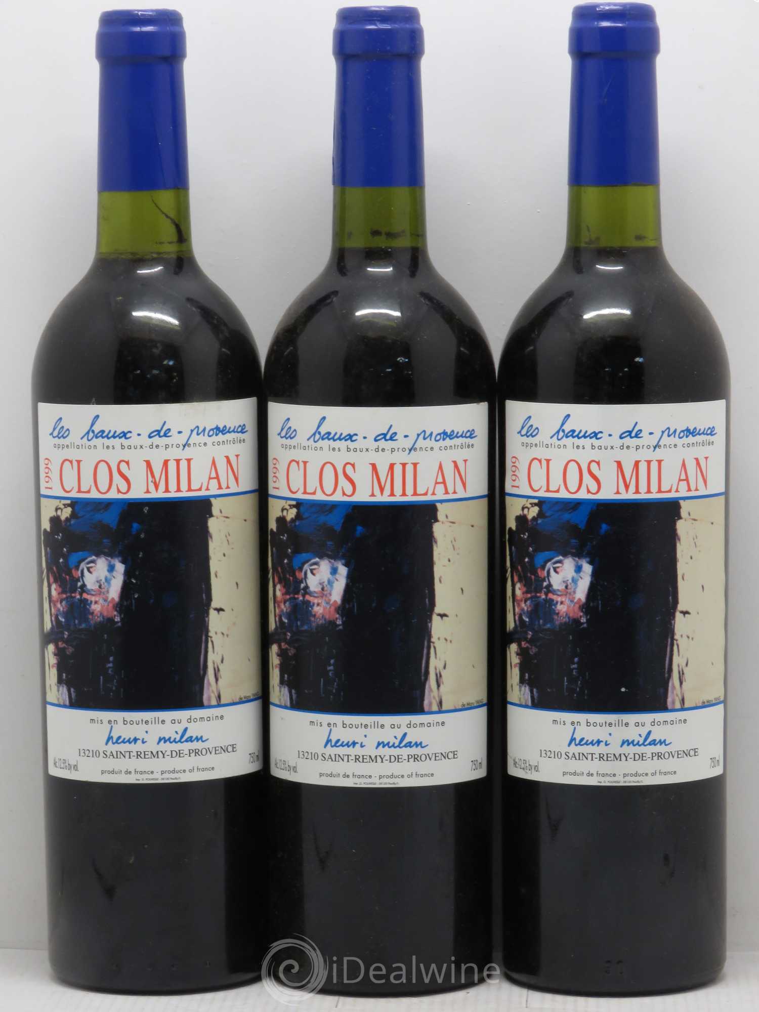 Baux de Provence Clos Milan Henri Milan 1999 - Lot de 3 bouteilles - 0