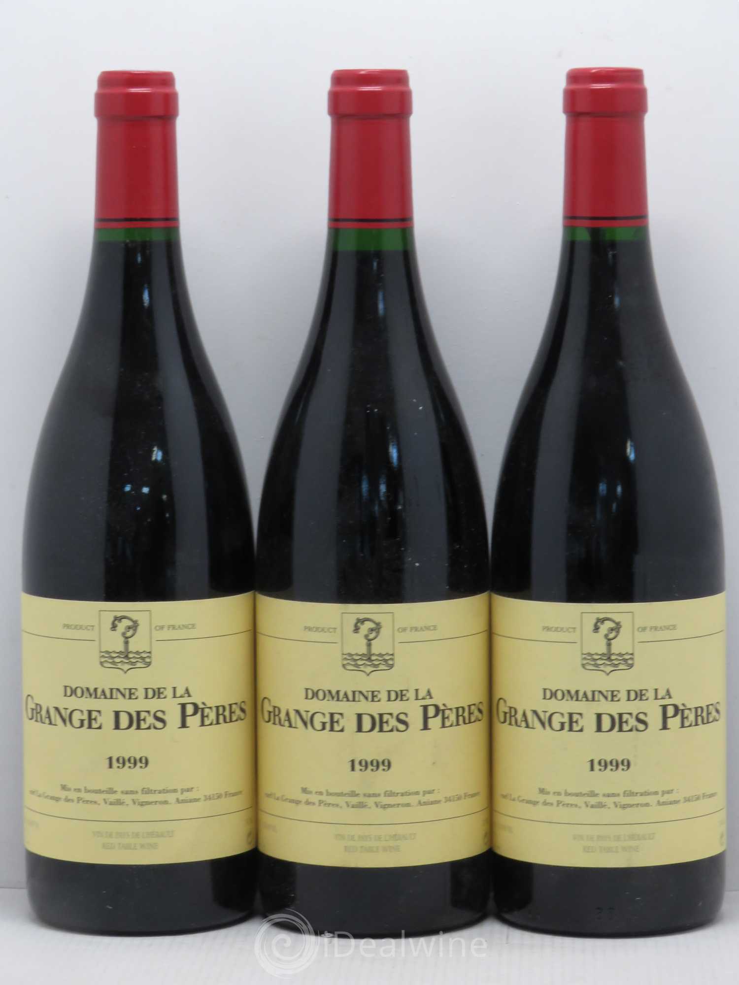 Pays d'Hérault Grange des Pères Laurent Vaillé 1999 - Lot de 3 bouteilles - 0