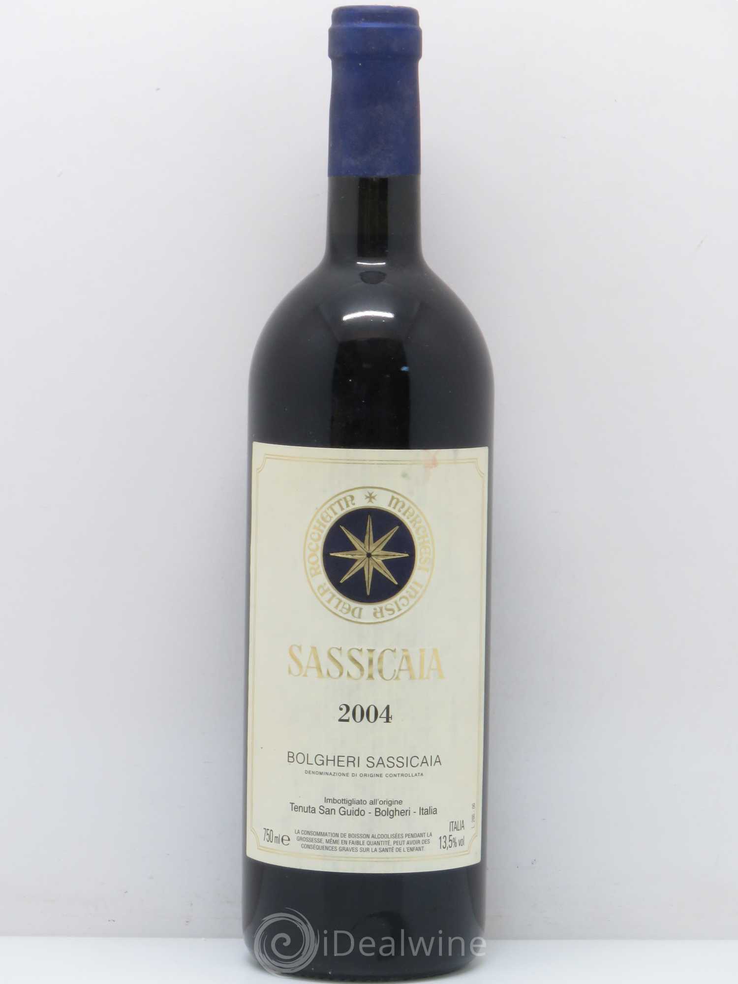 Bolgheri DOC Sassicaia Tenuta San Guido 2004 - Lot de 1 bouteille - 0