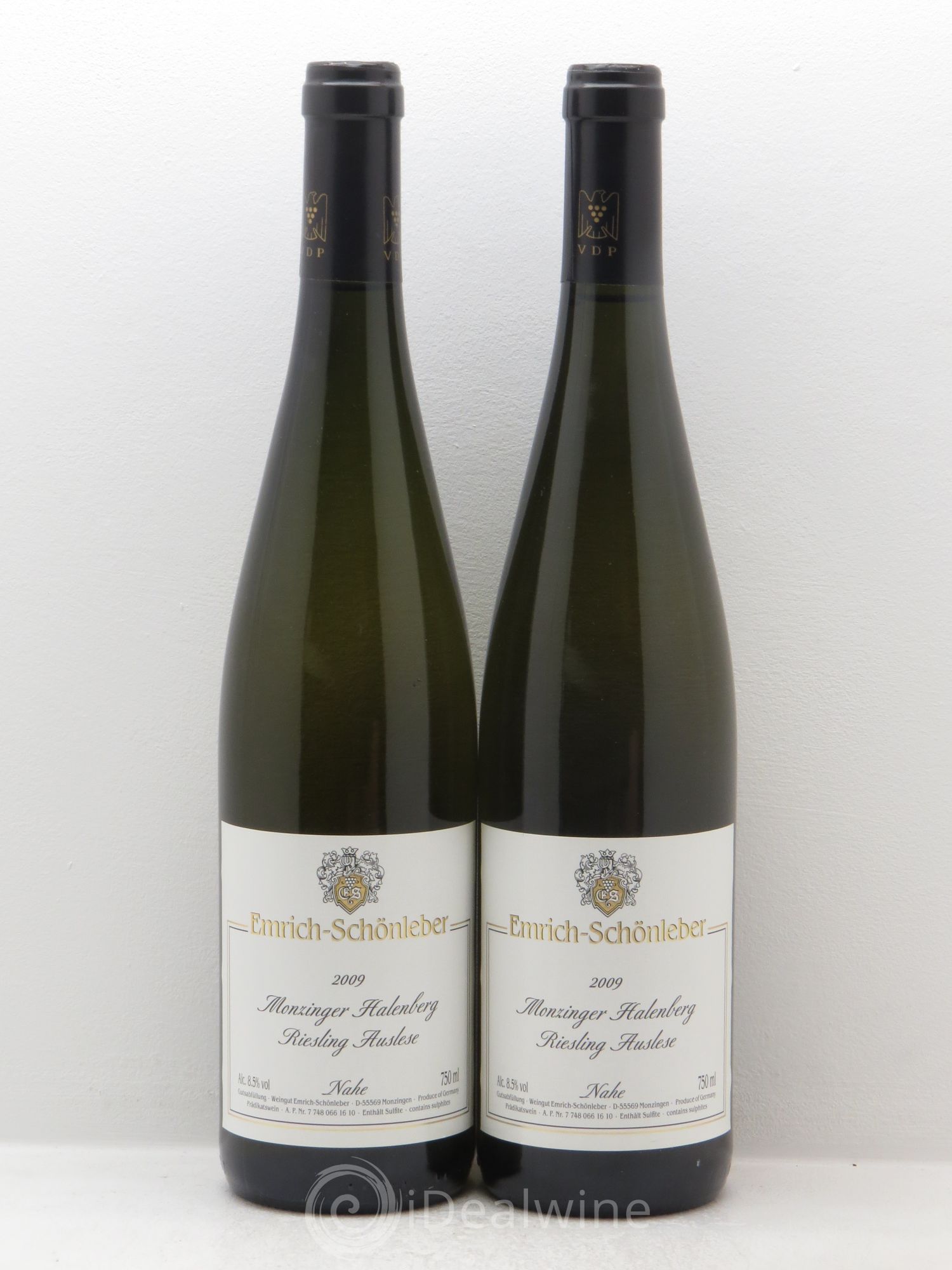 Riesling Weingut Emrich Schon-Leber Riesling Monziger Halenberg Auslese (sans prix de réserve) 2009 - Posten von 2 Flaschen - 0