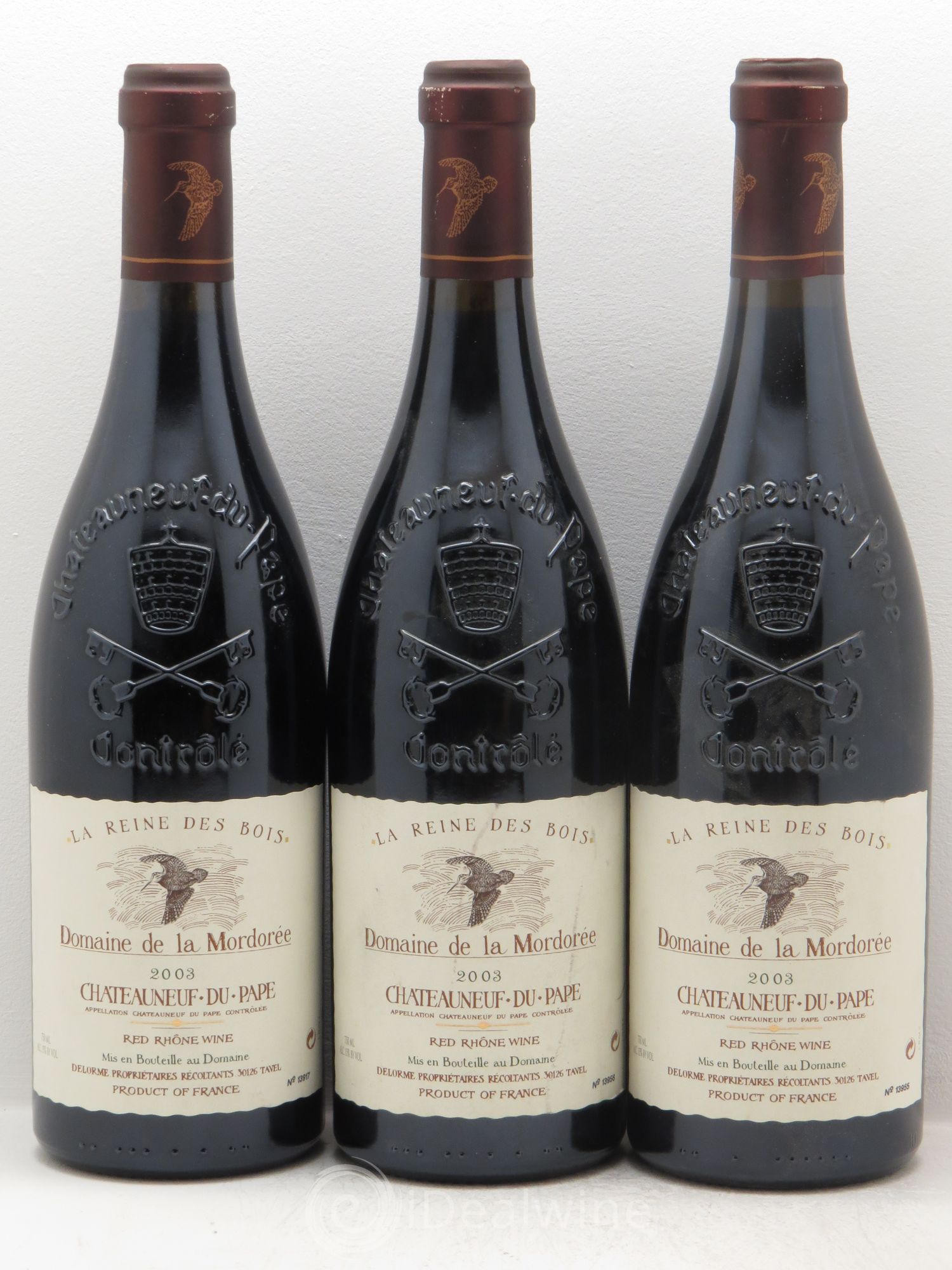 Châteauneuf-du-Pape Domaine de La Mordorée (Domaine de) 2003 - Lot de 3 bouteilles - 0