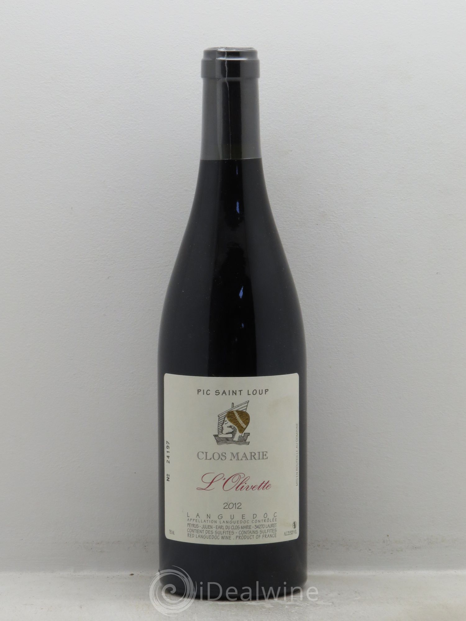 Pic Saint-Loup Clos Marie Olivette Christophe Peyrus et Françoise Julien (sans prix de réserve) 2012 - Lot de 1 bouteille - 0