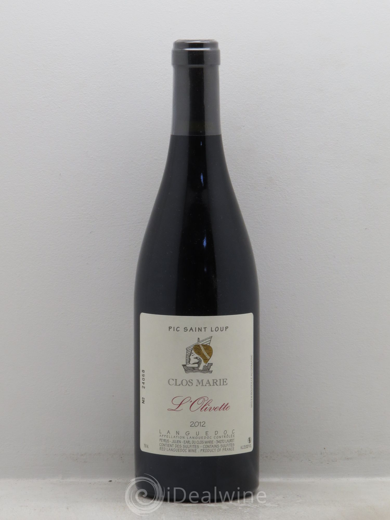 Pic Saint-Loup Clos Marie Olivette Christophe Peyrus et Françoise Julien (sans prix de réserve) 2012 - Lot de 1 bouteille - 0