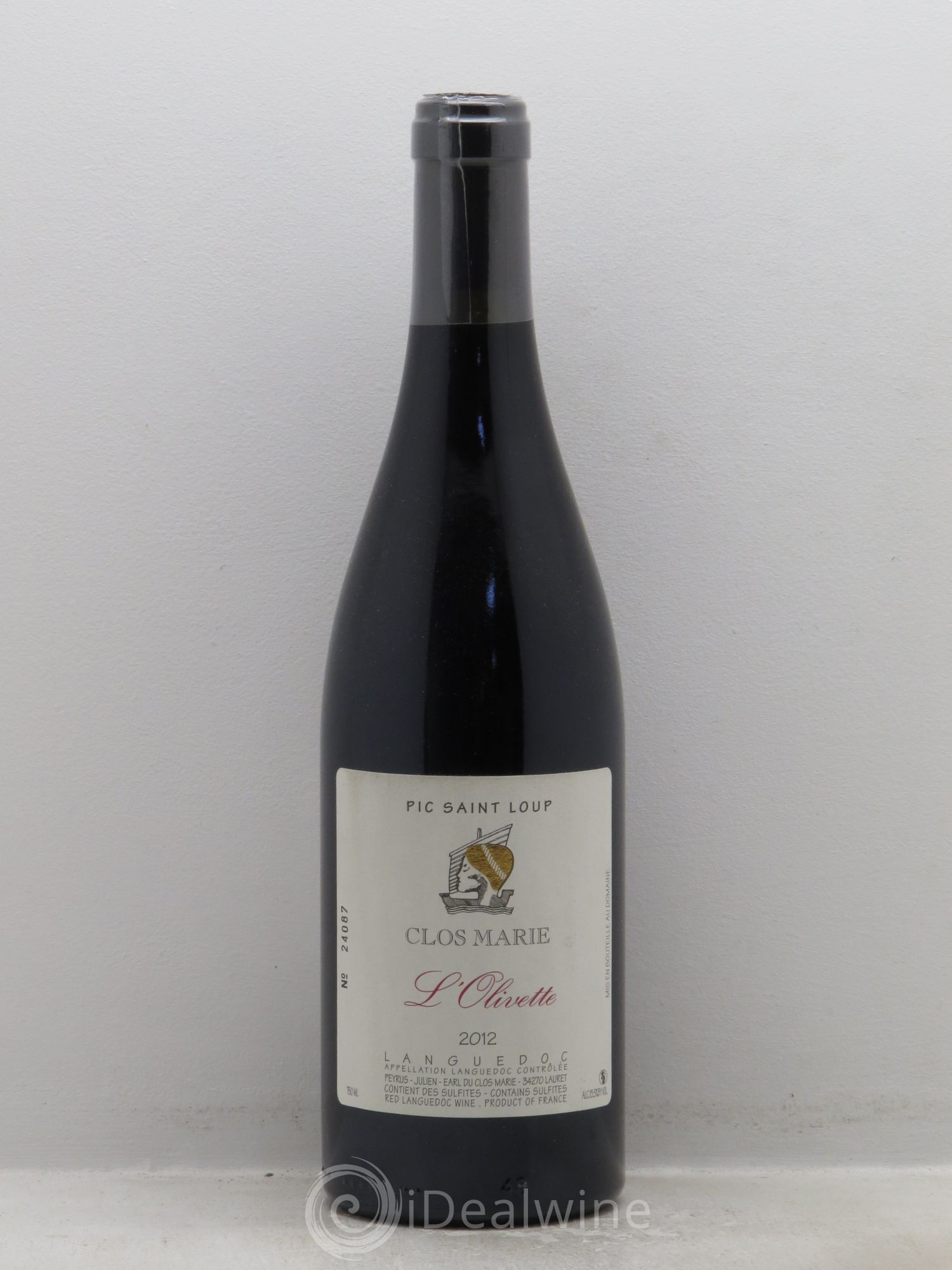 Pic Saint-Loup Clos Marie Olivette Christophe Peyrus et Françoise Julien (sans prix de réserve) 2012 - Lot de 1 bouteille - 0