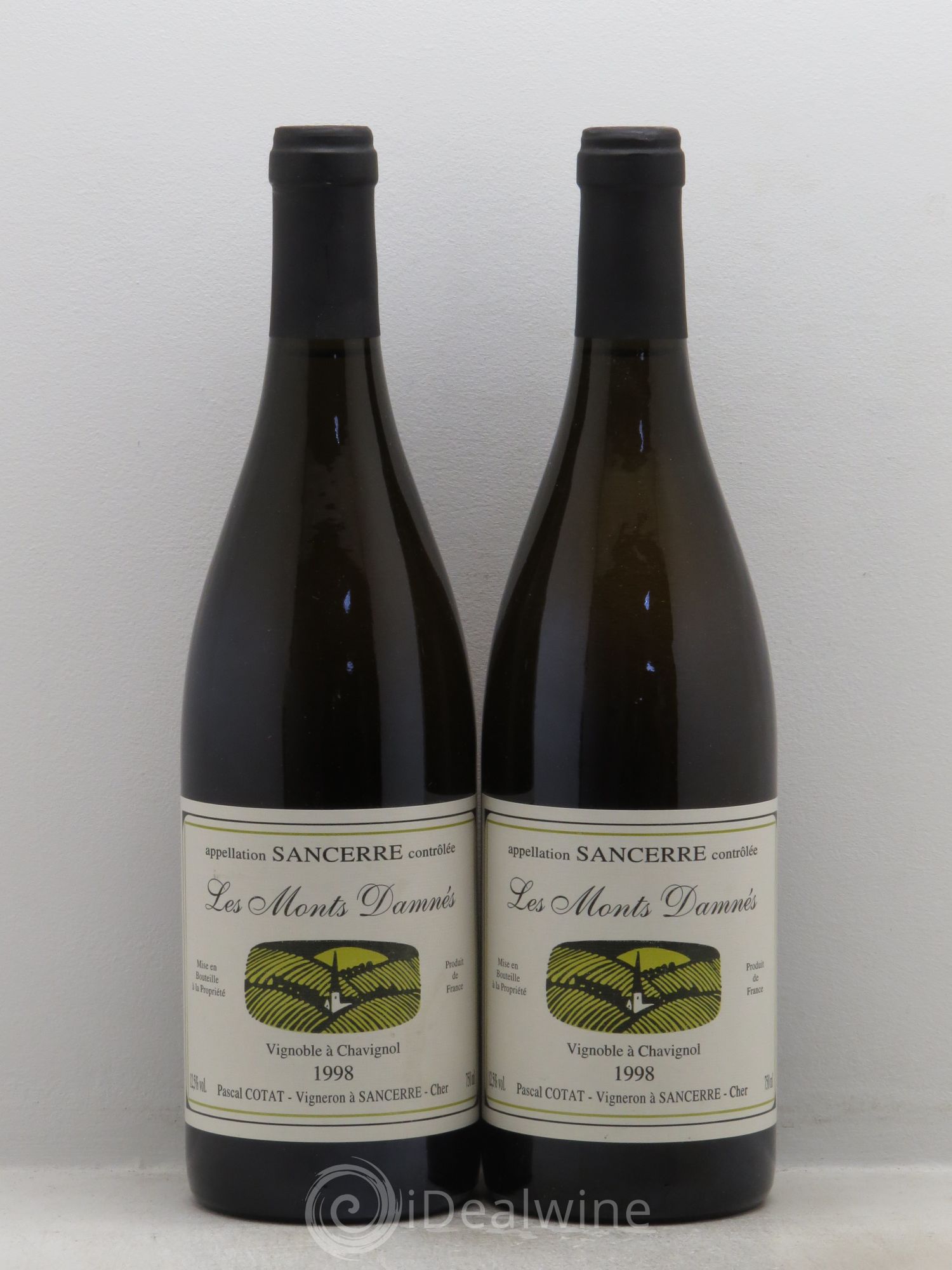 Sancerre Monts Damnés Pascal Cotat (sans prix de réserve) 1998 - Posten von 2 Flaschen - 0