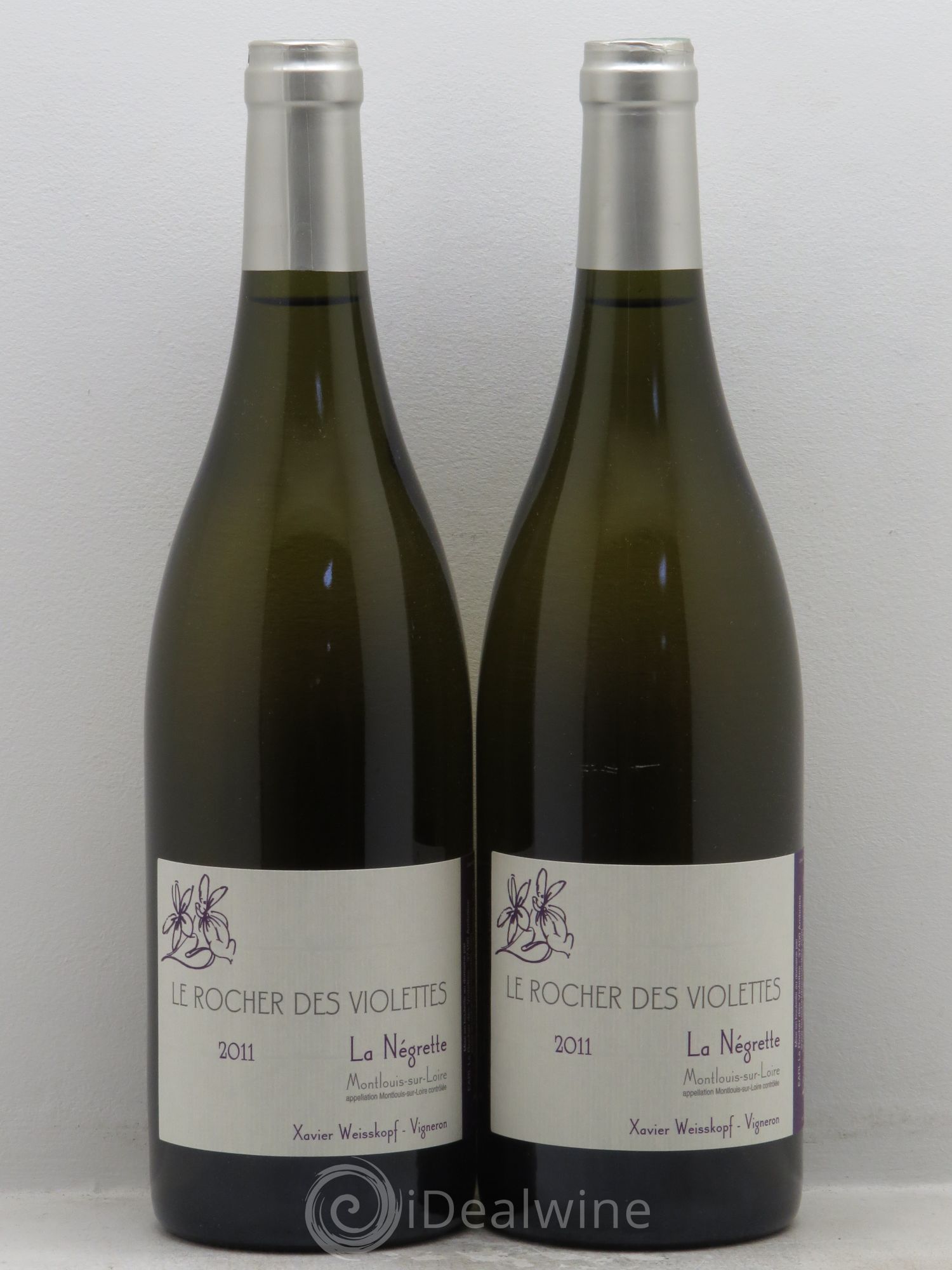 Montlouis-sur-Loire Le Grand Clos (anciennement La Négrette) Le Rocher des Violettes (sans prix de réserve) 2011 - Posten von 2 Flaschen - 0
