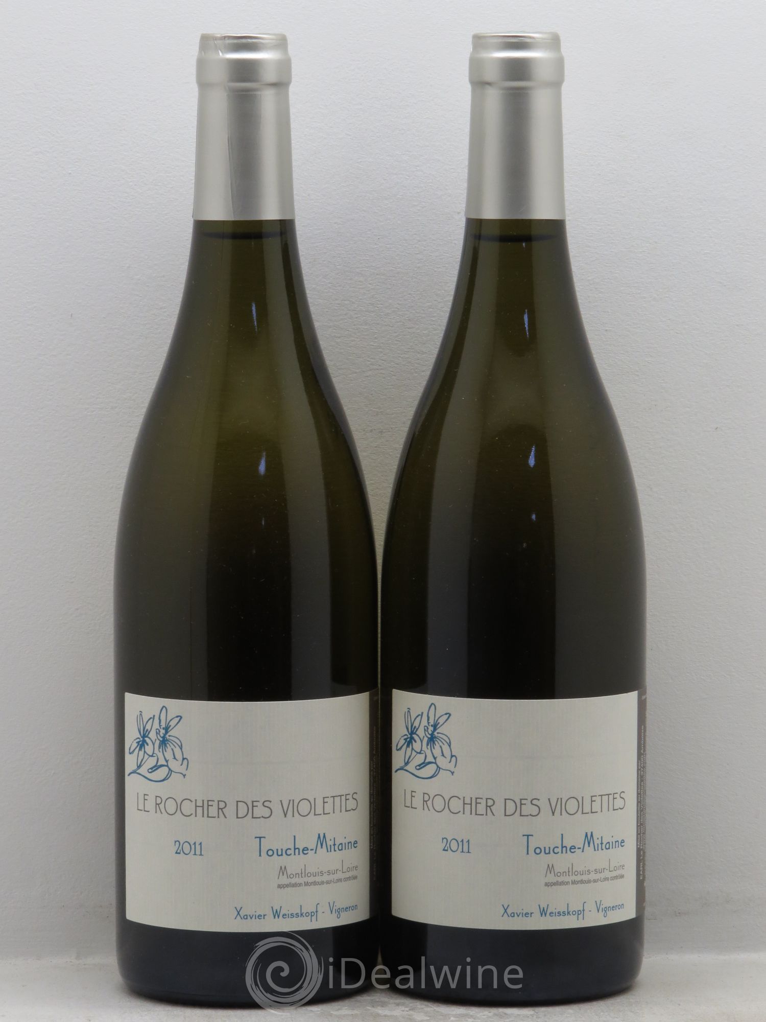 Montlouis-sur-Loire Touche Mitaine le Rocher des Violettes (sans prix de réserve) 2011 - Posten von 2 Flaschen - 0