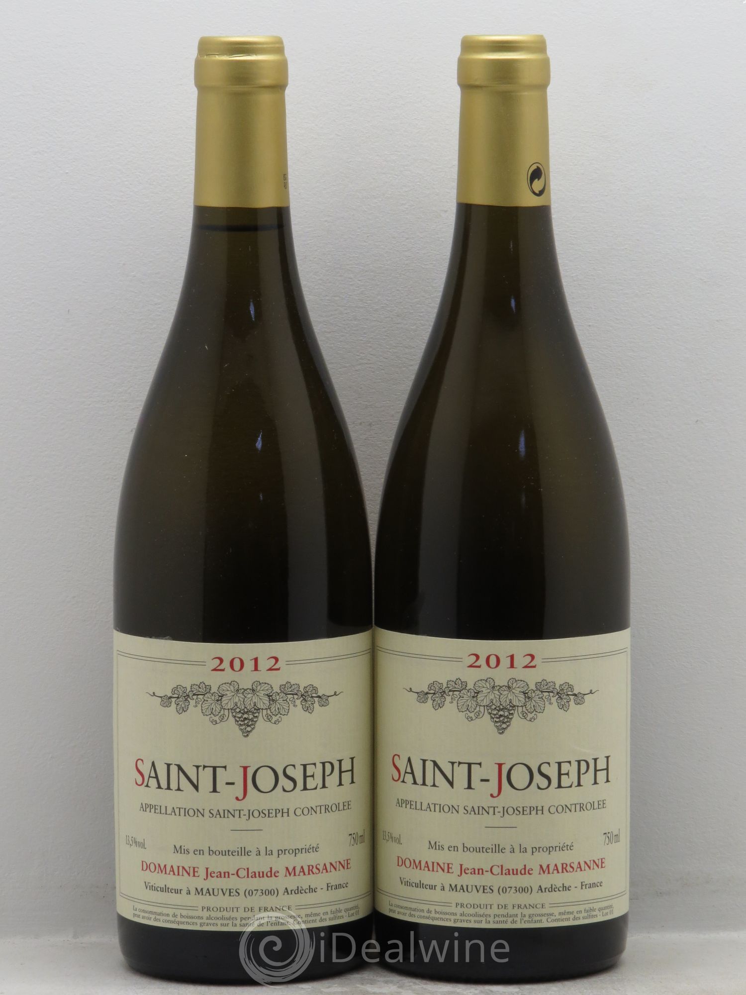 Saint-Joseph J.C Marsanne (sans prix de réserve) 2012 - Posten von 2 Flaschen - 0