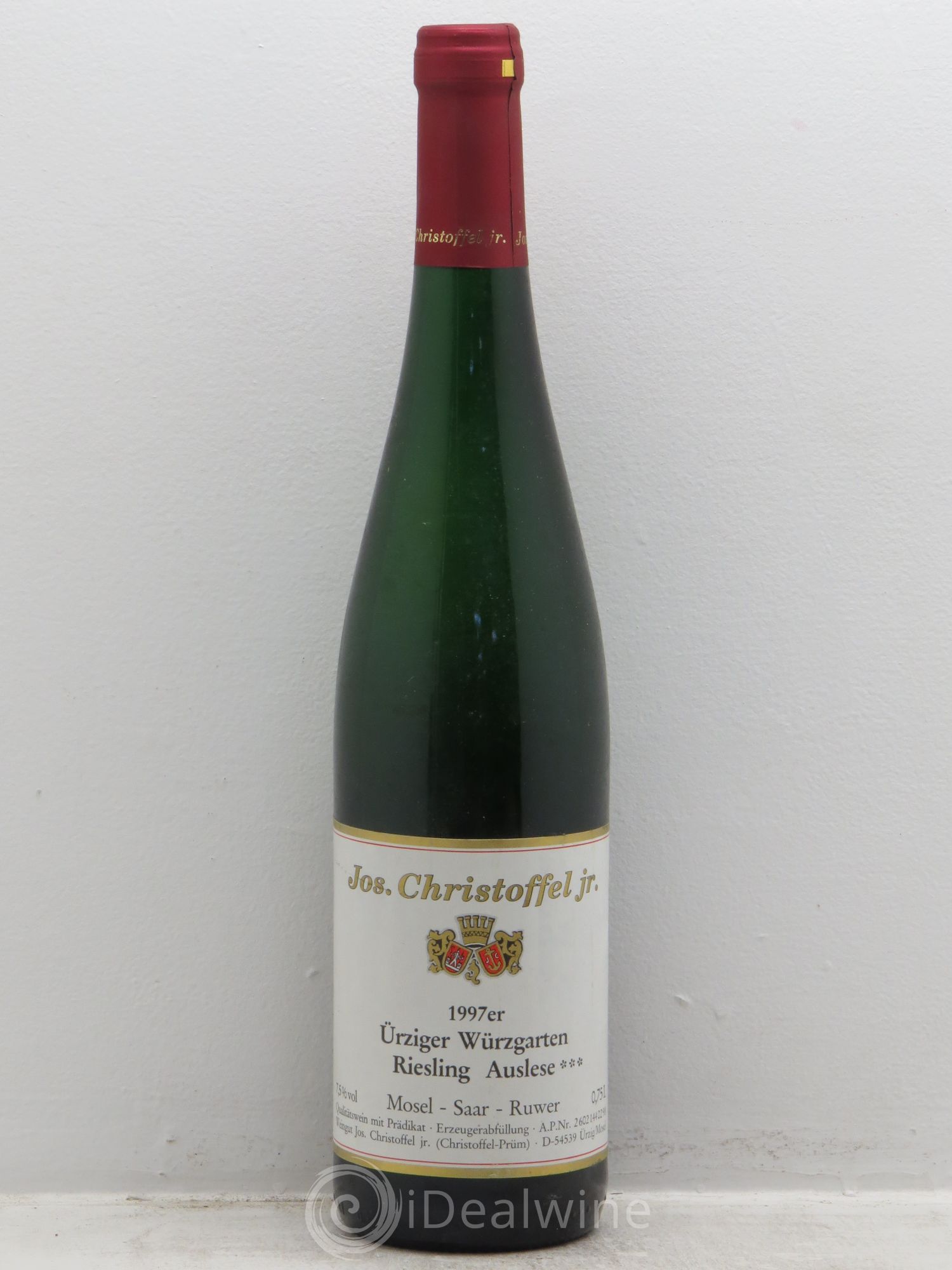 Riesling Jos.Christoffel Urziger Wurzgarter Auslese 1997 - Posten von 1 Flasche - 0